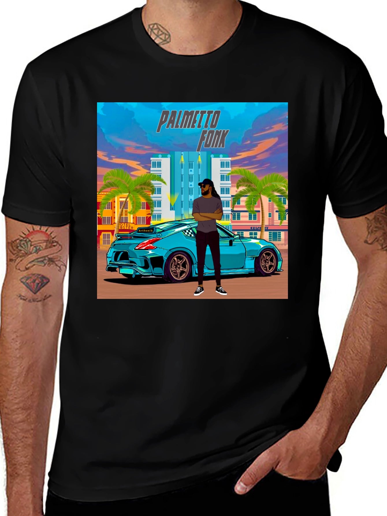 Palmetto Fonk Tee - Cool Car Graphic T-Shirt