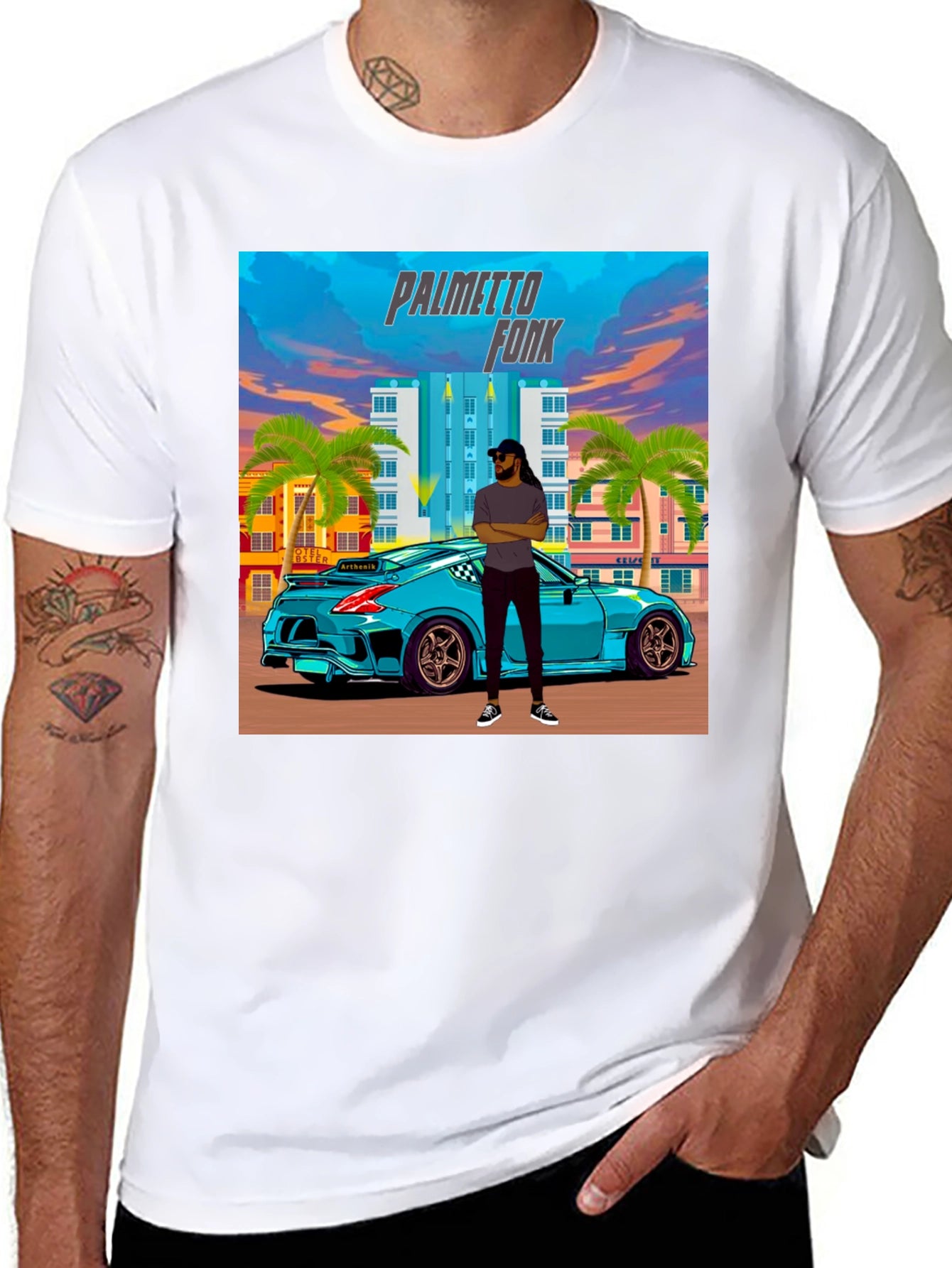 Palmetto Fonk Tee - Cool Car Graphic T-Shirt