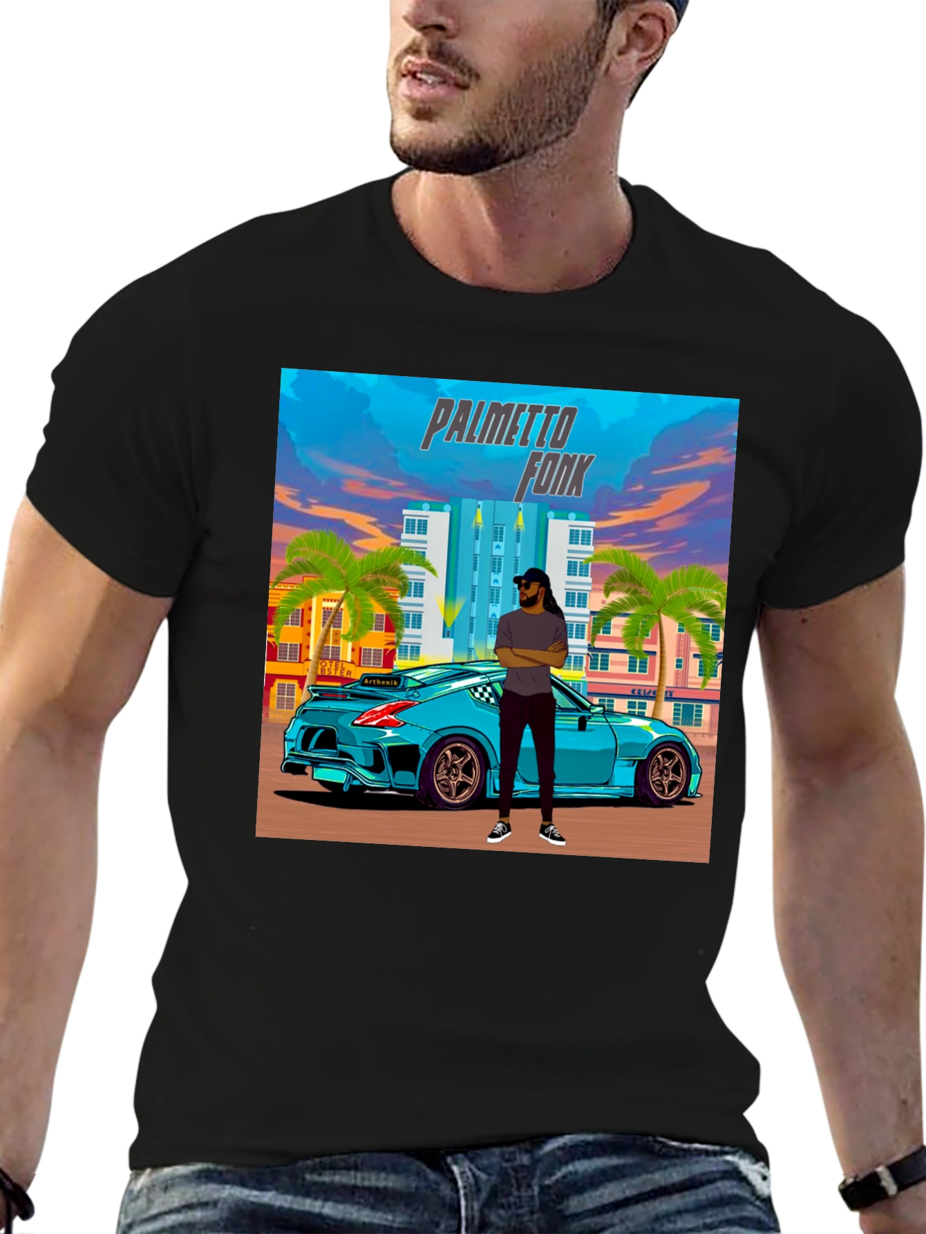 Palmetto Fonk Tee - Cool Car Graphic T-Shirt