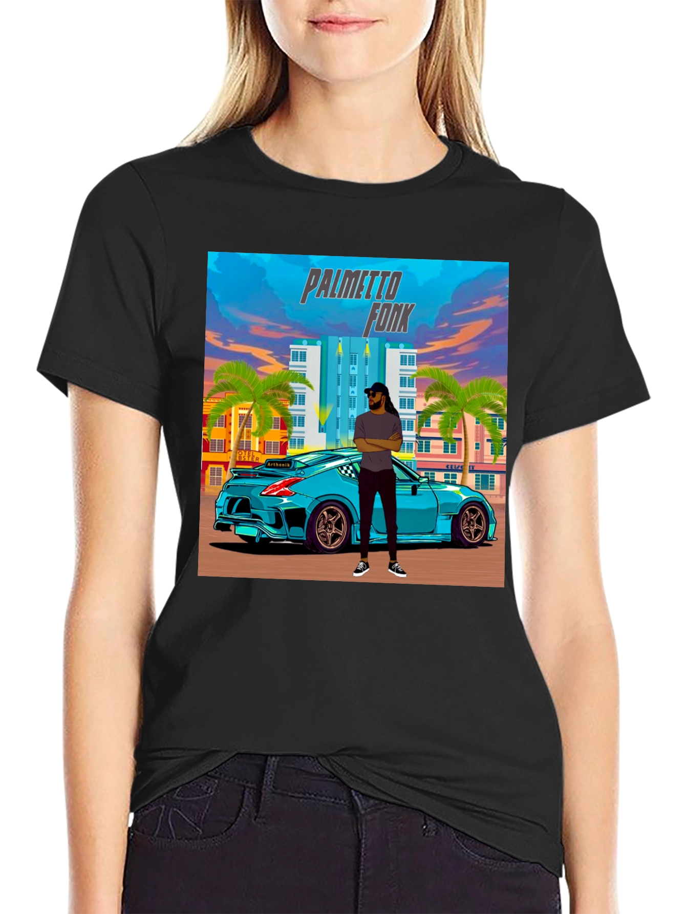 Palmetto Fonk Tee - Cool Car Graphic T-Shirt