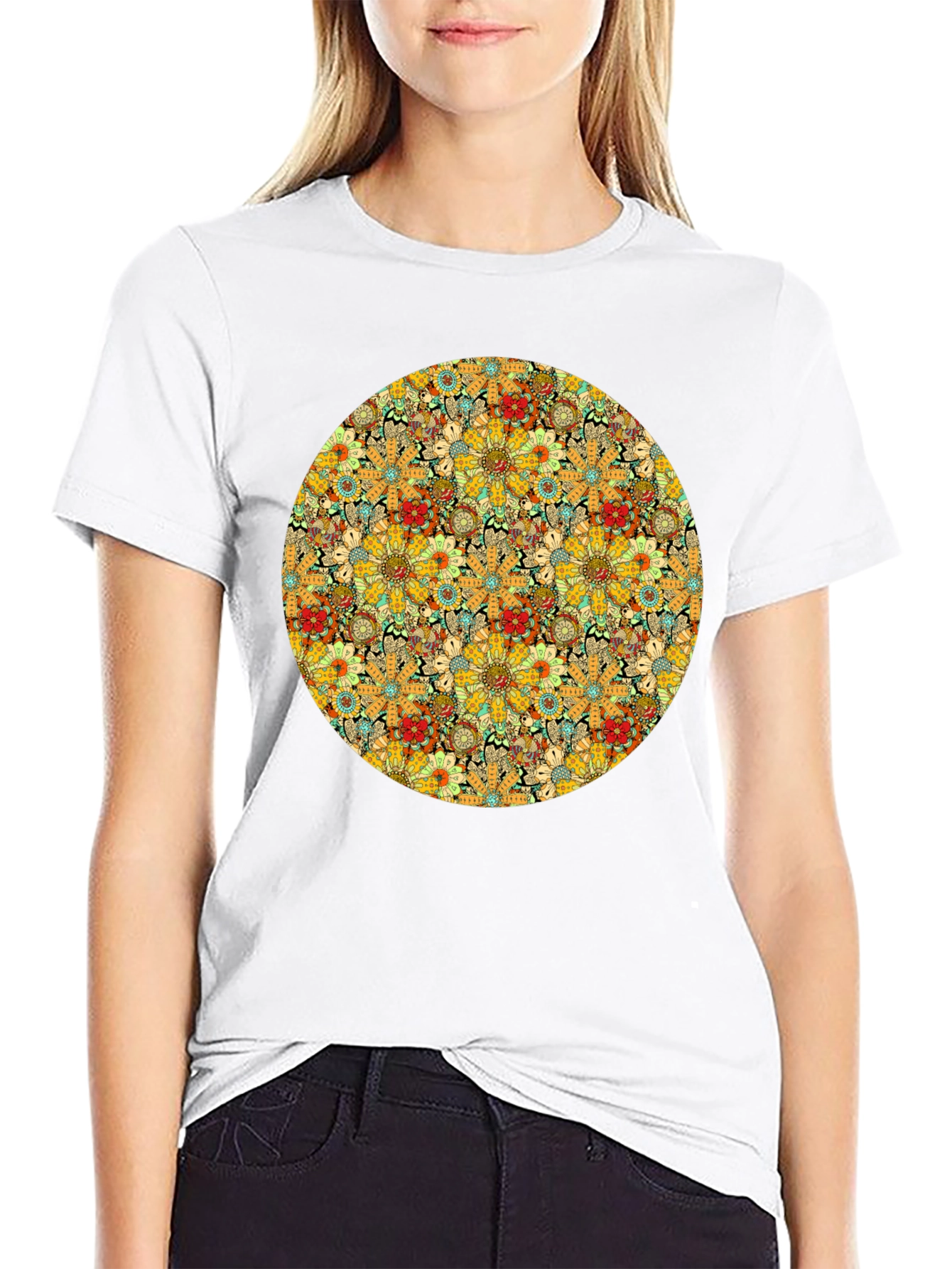 Floral Circle Tee