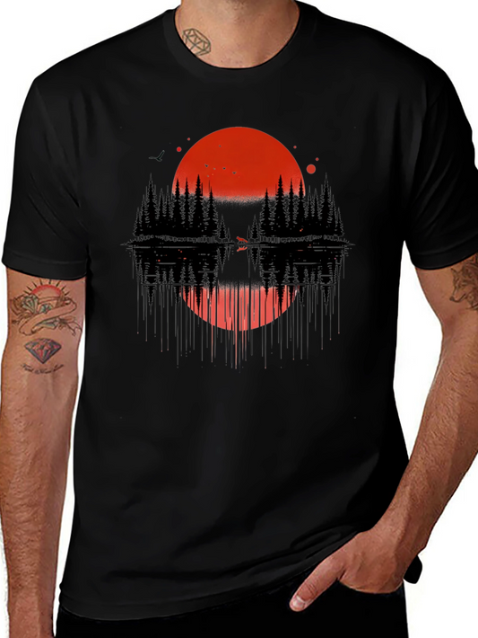 Sunset Forest Graphic Tee - Nature Inspired Design