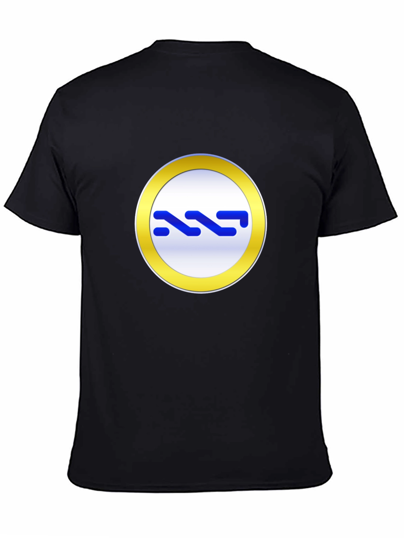 Black T-Shirt with Gold Circle Logo