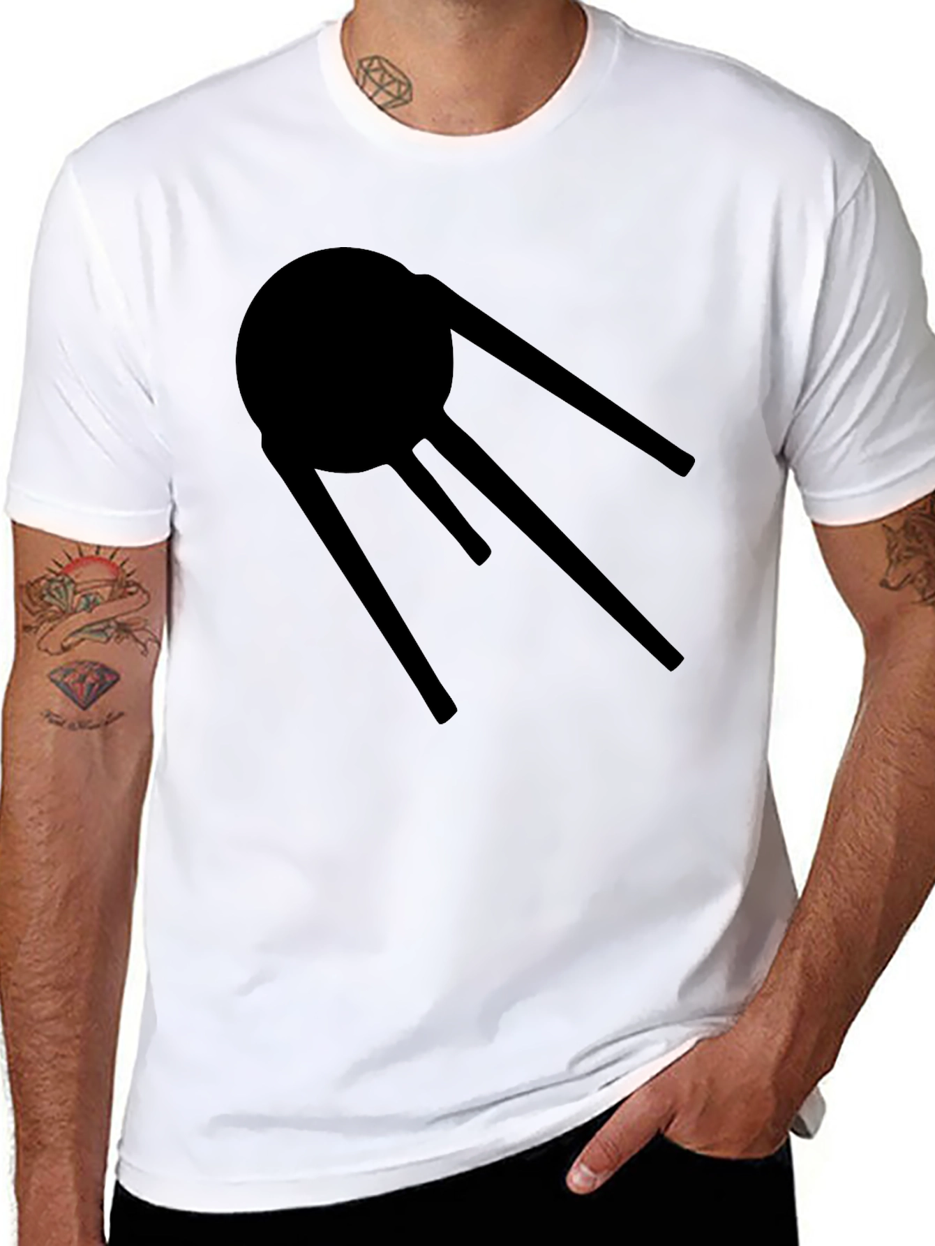 Retro Sputnik T-Shirt - Classic Space Age Design