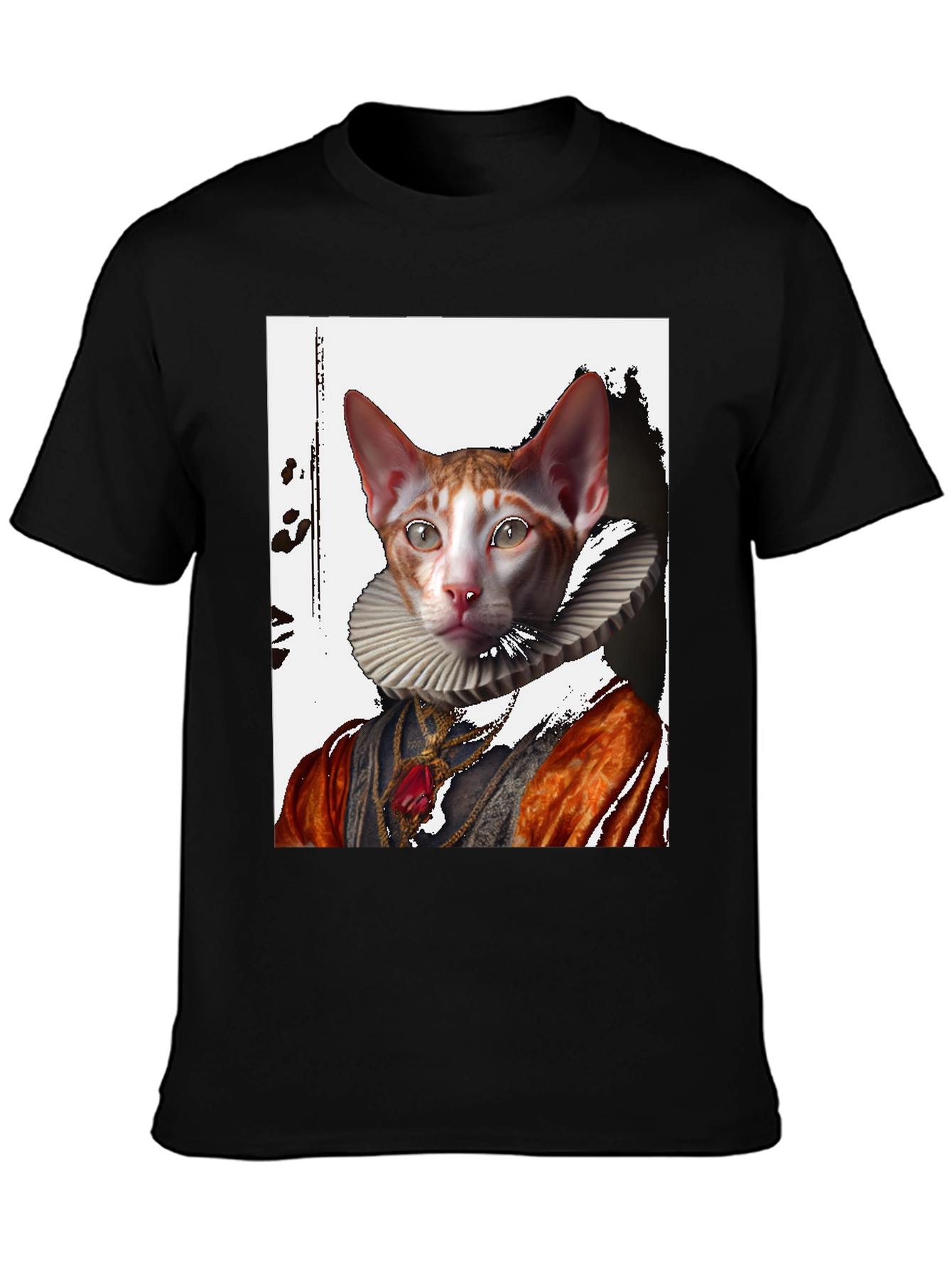 Royal Cat T-Shirt: Renaissance Pet Portrait Tee