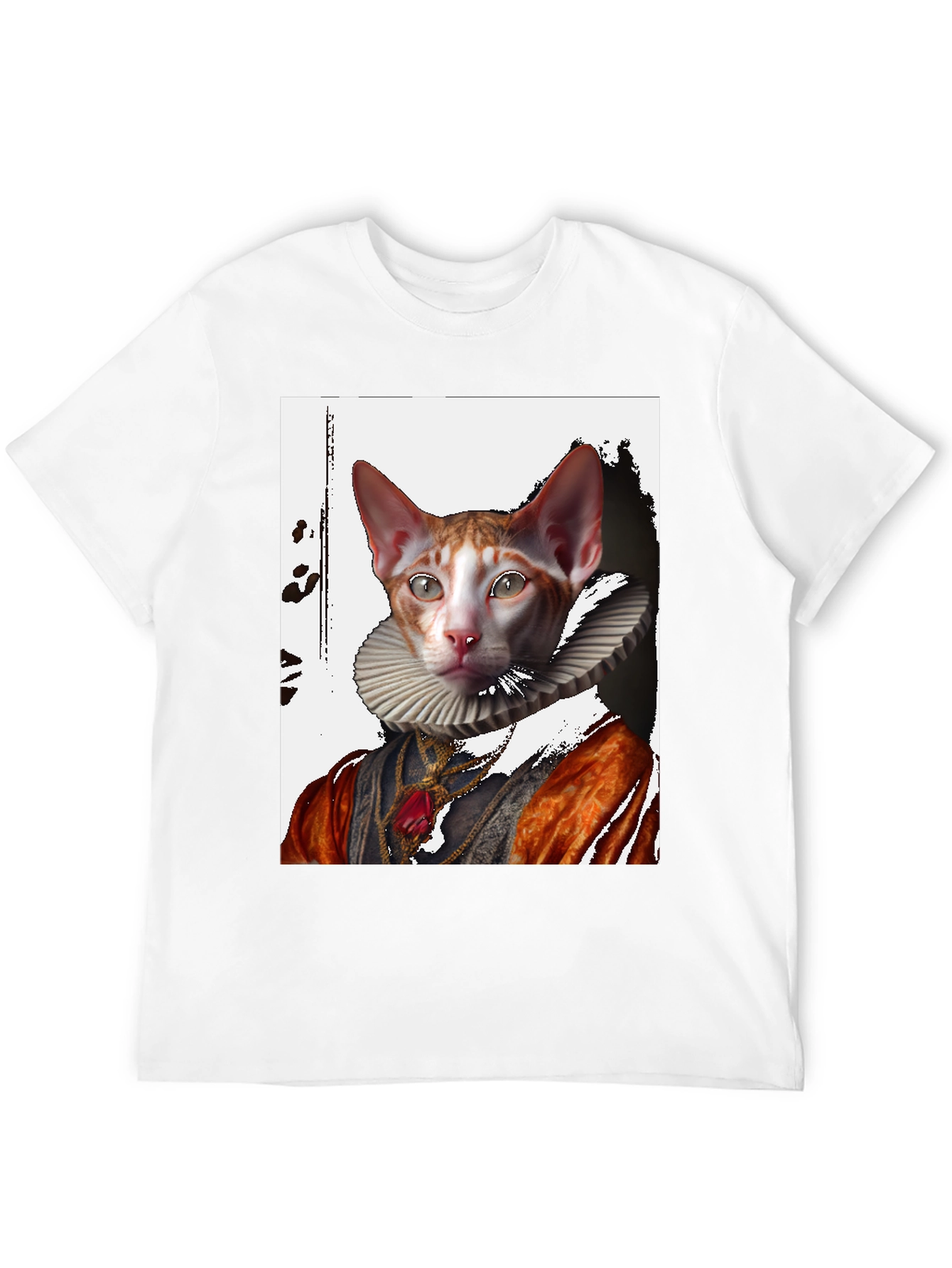 Royal Cat T-Shirt: Renaissance Pet Portrait Tee