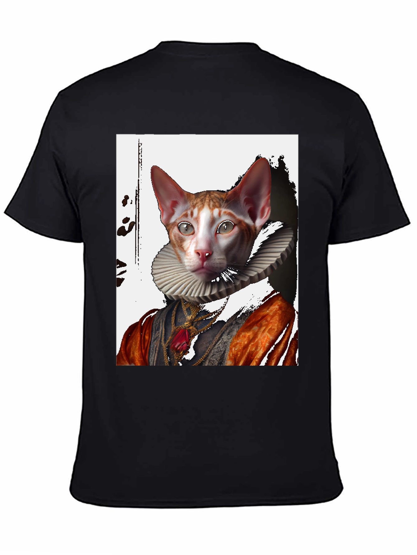 Royal Cat T-Shirt: Renaissance Pet Portrait Tee
