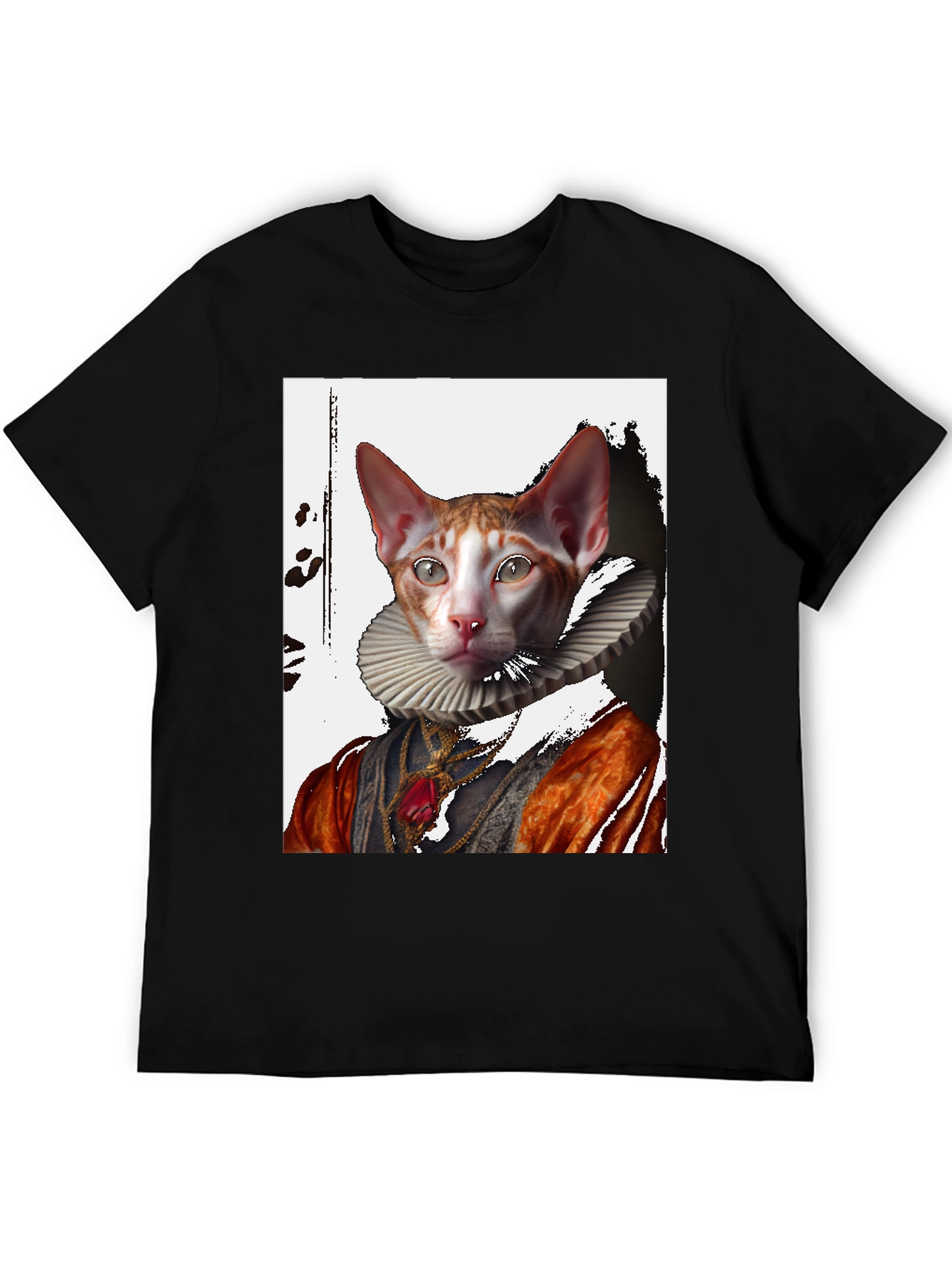 Royal Cat T-Shirt: Renaissance Pet Portrait Tee