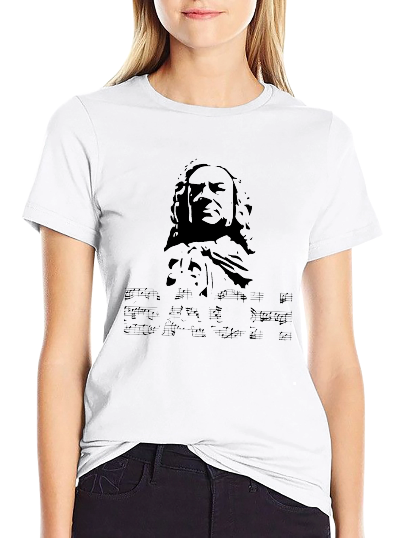 Musician Graphic Print Black Tee