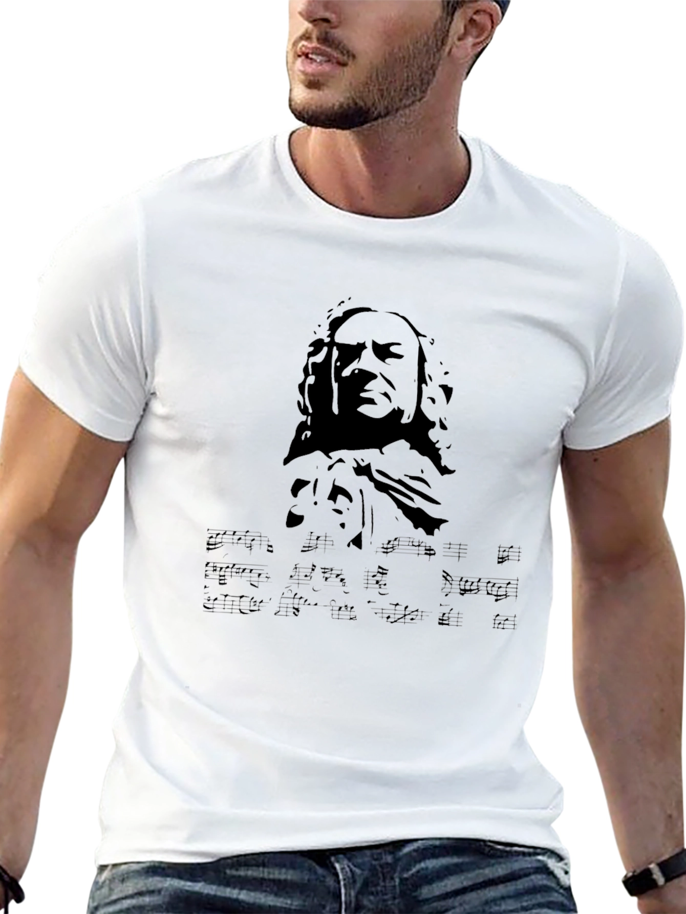 Musician Graphic Print Black Tee