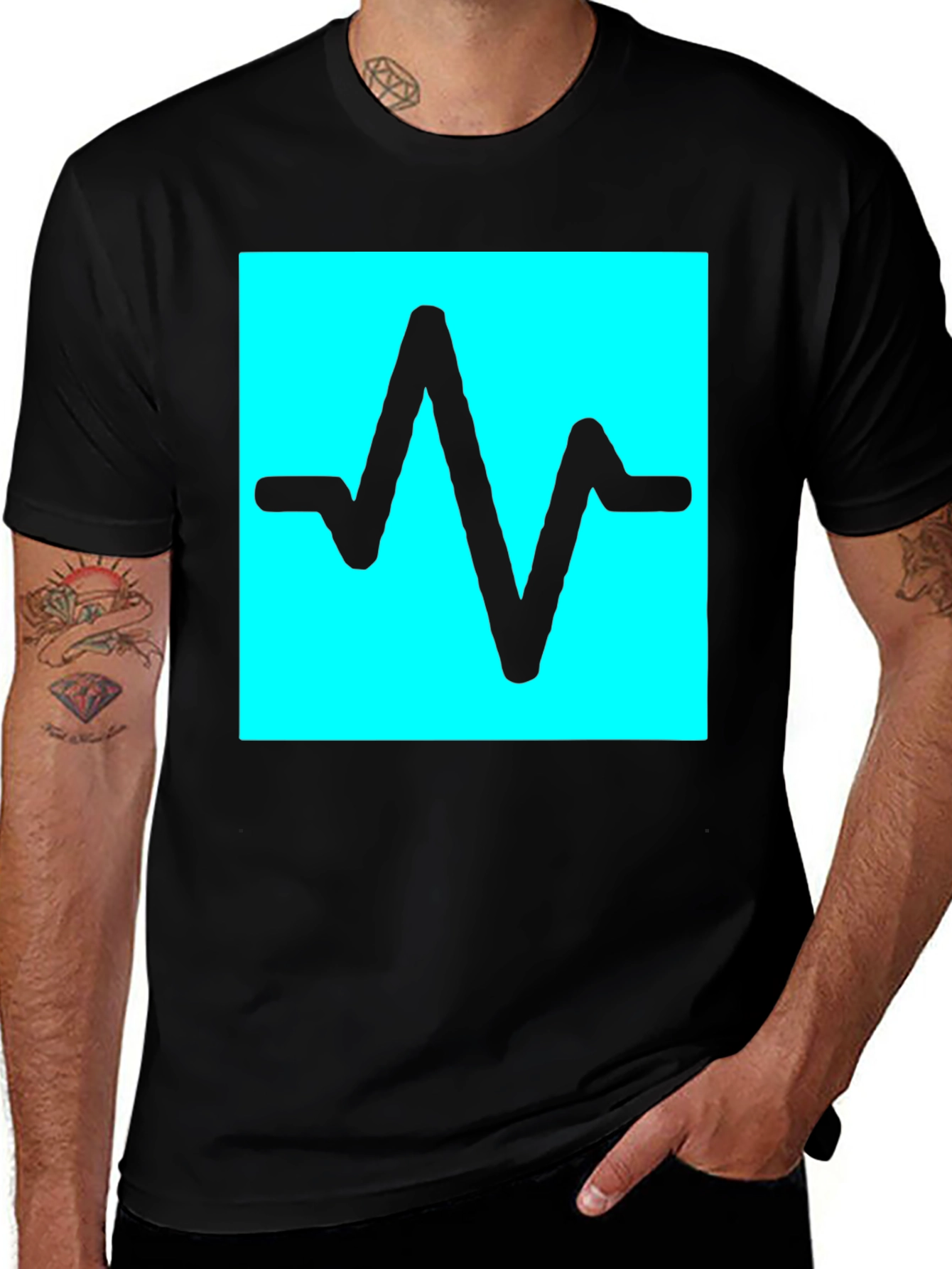 Pulse Wave T-Shirt - Black Graphic Tee