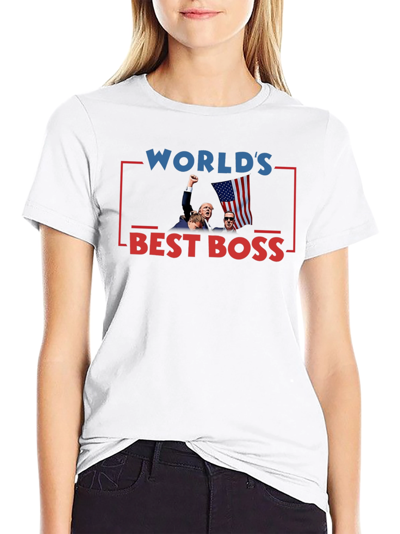 Worlds Best Boss Graphic Tee - Black