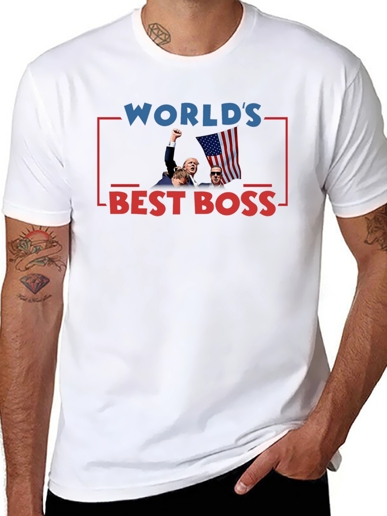 Worlds Best Boss Graphic Tee - Black