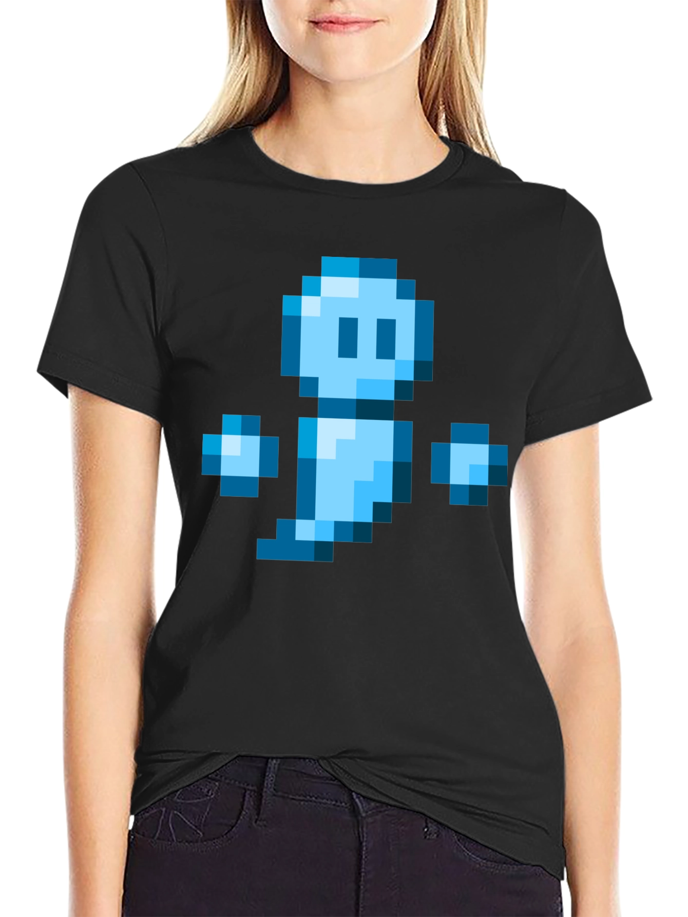 Pixel Ghost Black T-Shirt
