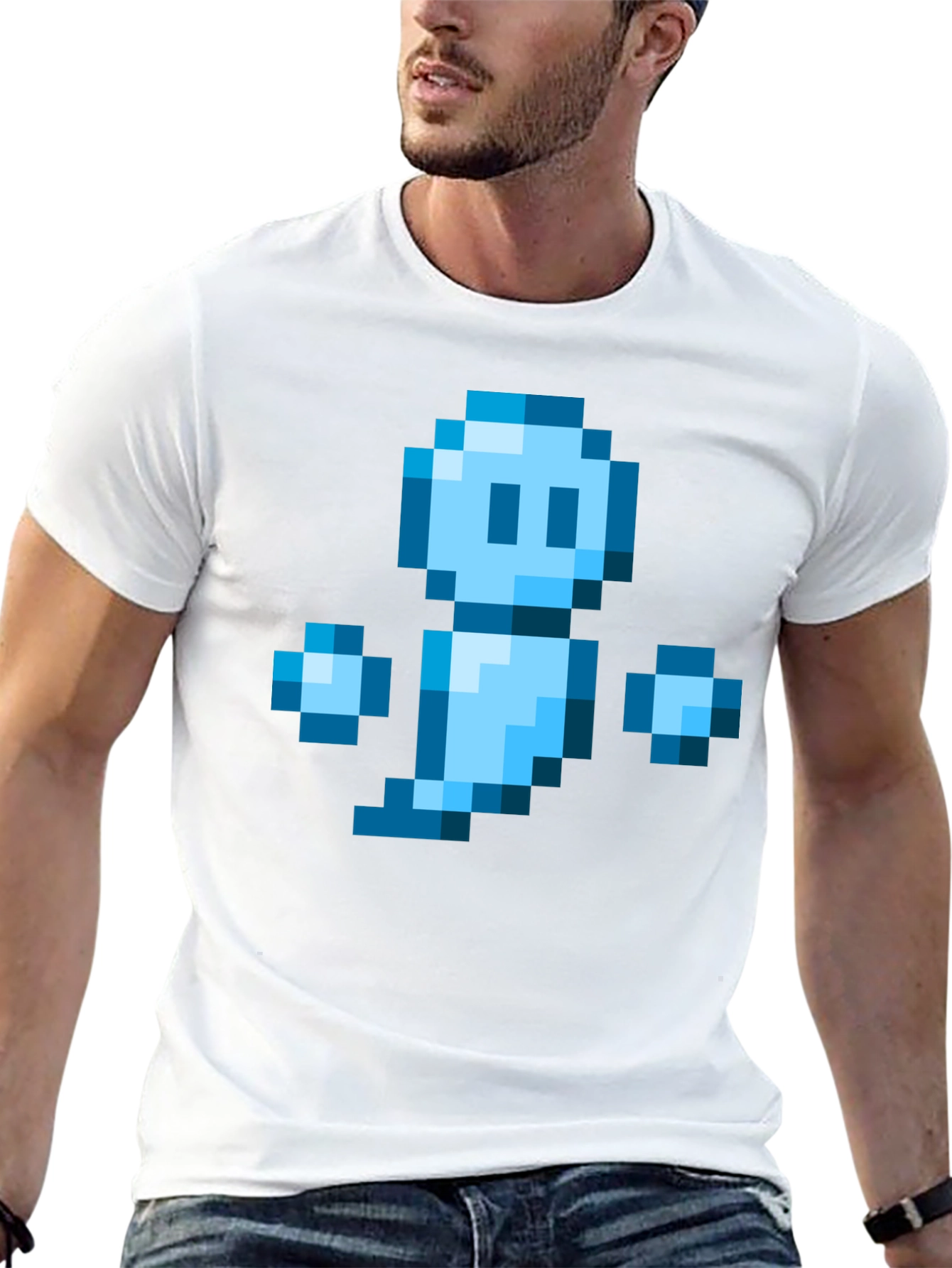 Pixel Ghost Black T-Shirt
