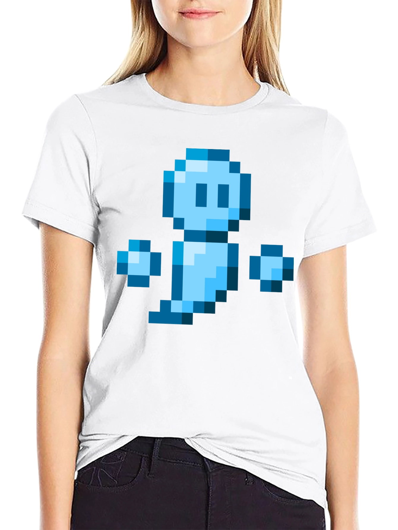Pixel Ghost Black T-Shirt