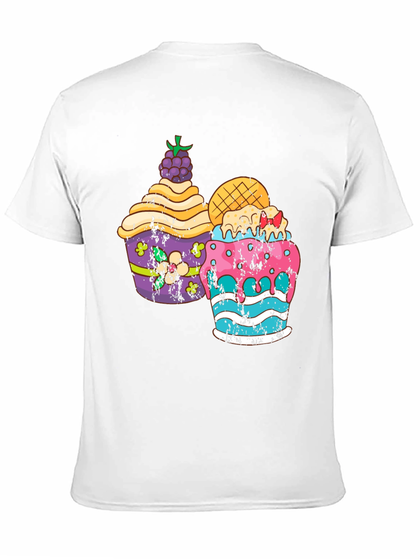 Fun Cupcake Graphic Tee - Black
