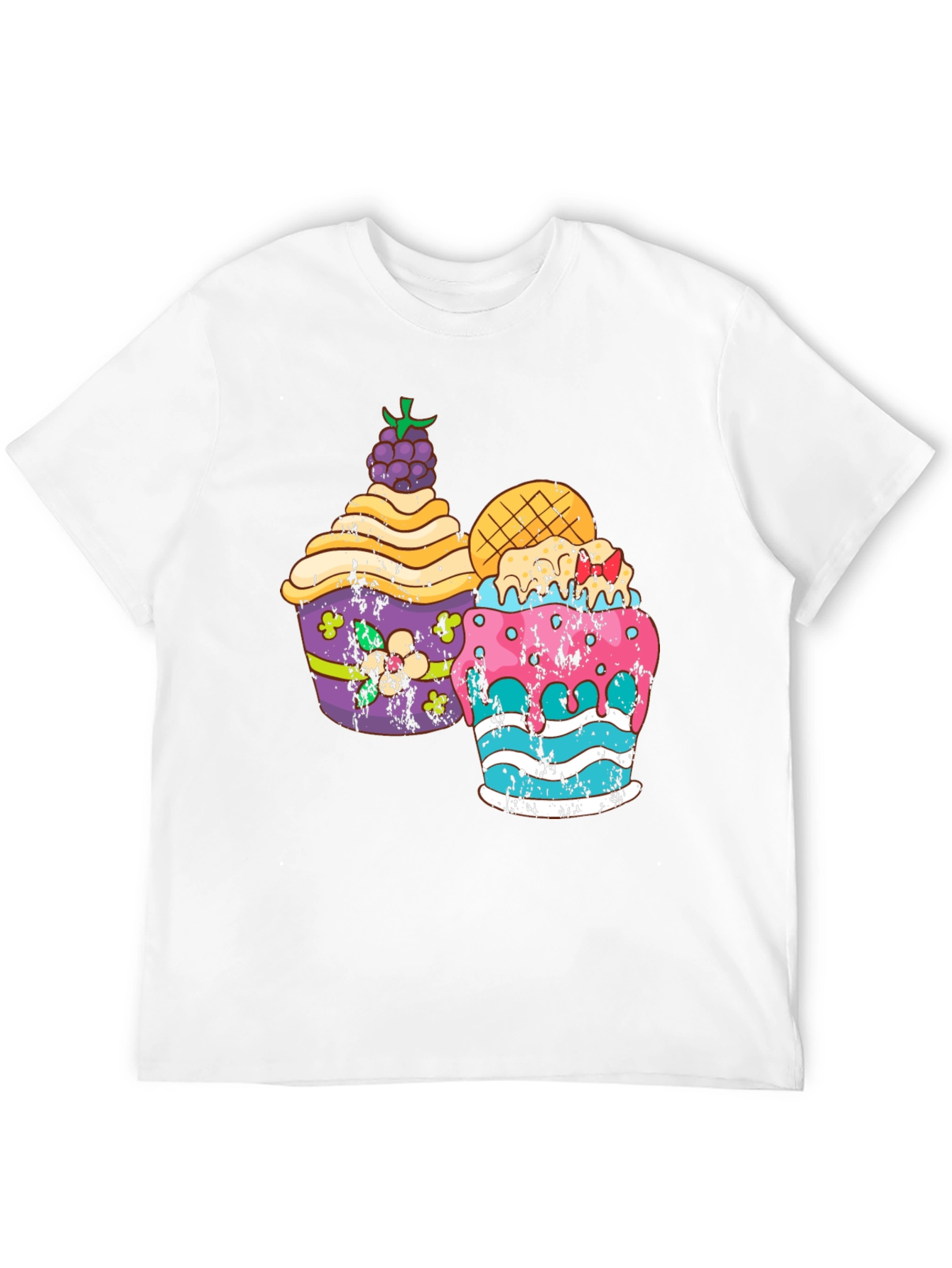 Fun Cupcake Graphic Tee - Black