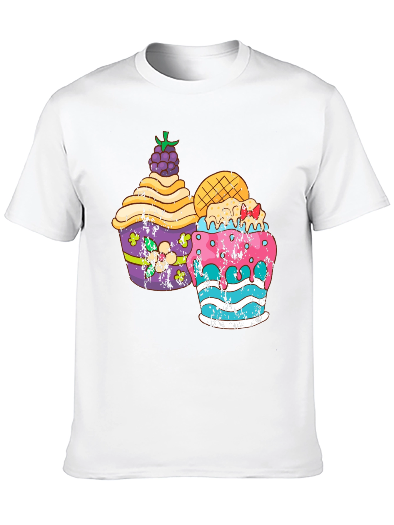 Fun Cupcake Graphic Tee - Black