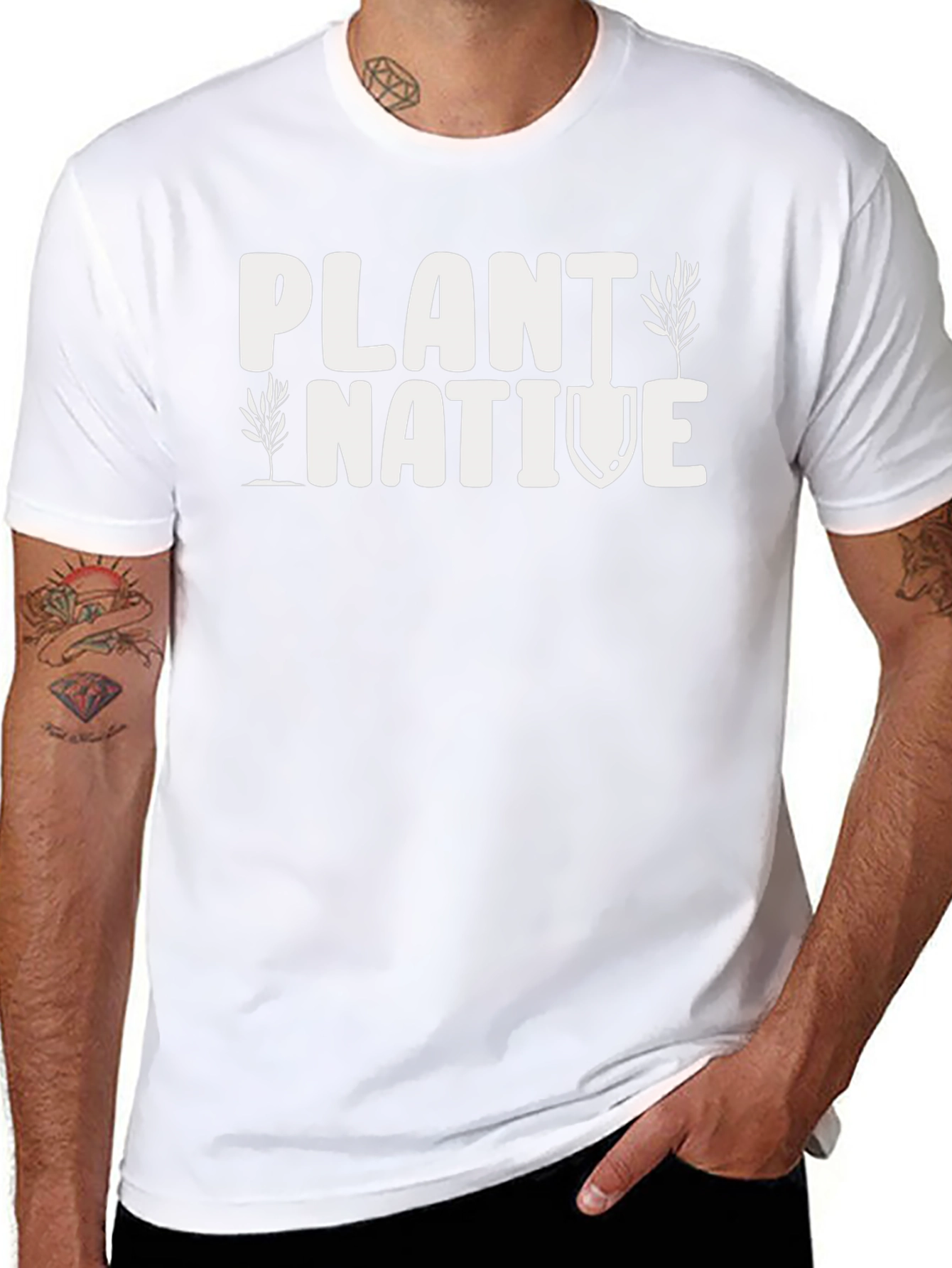 Plant Native Graphic Tee - Eco-Friendly Nature Lover Shirt