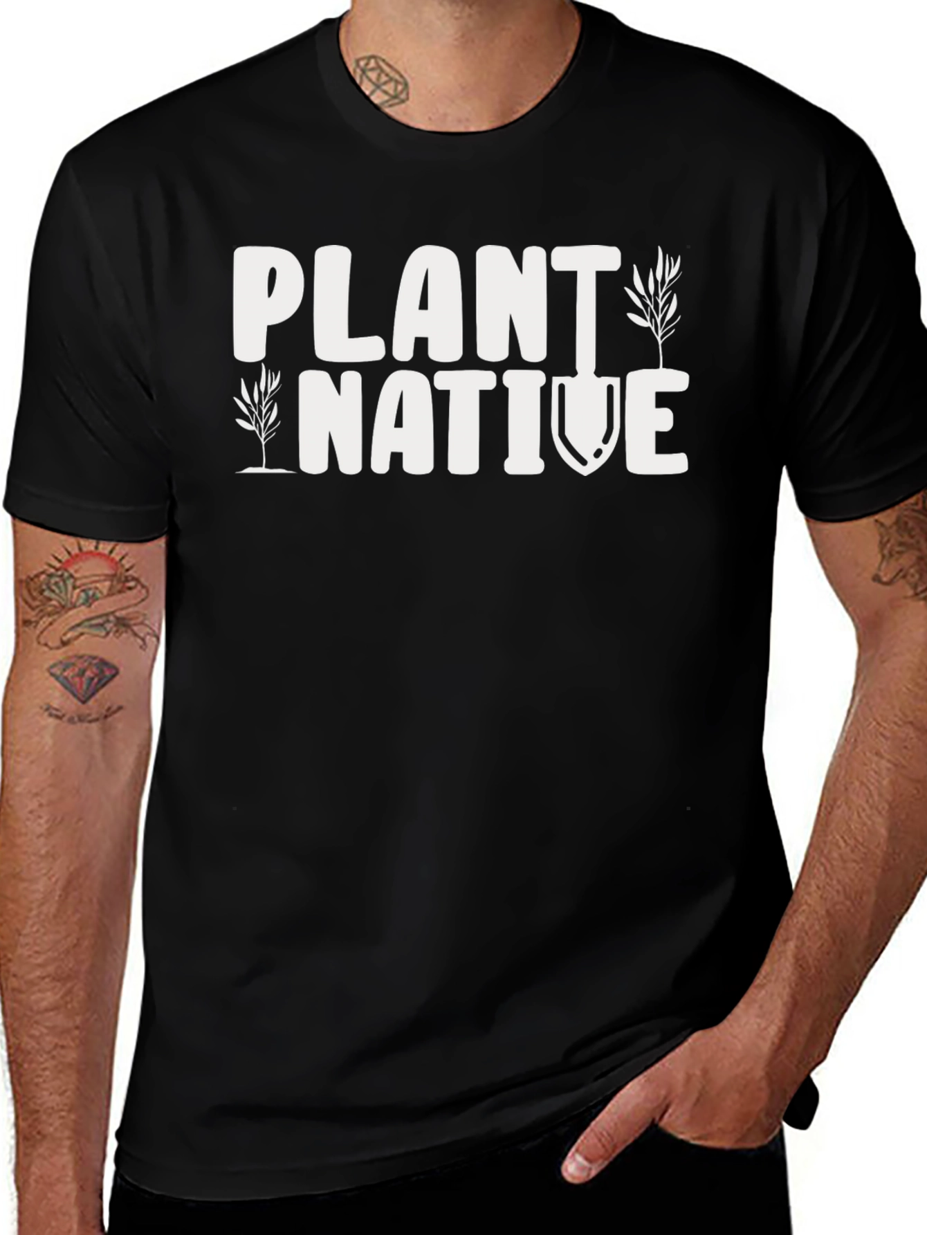 Plant Native Graphic Tee - Eco-Friendly Nature Lover Shirt