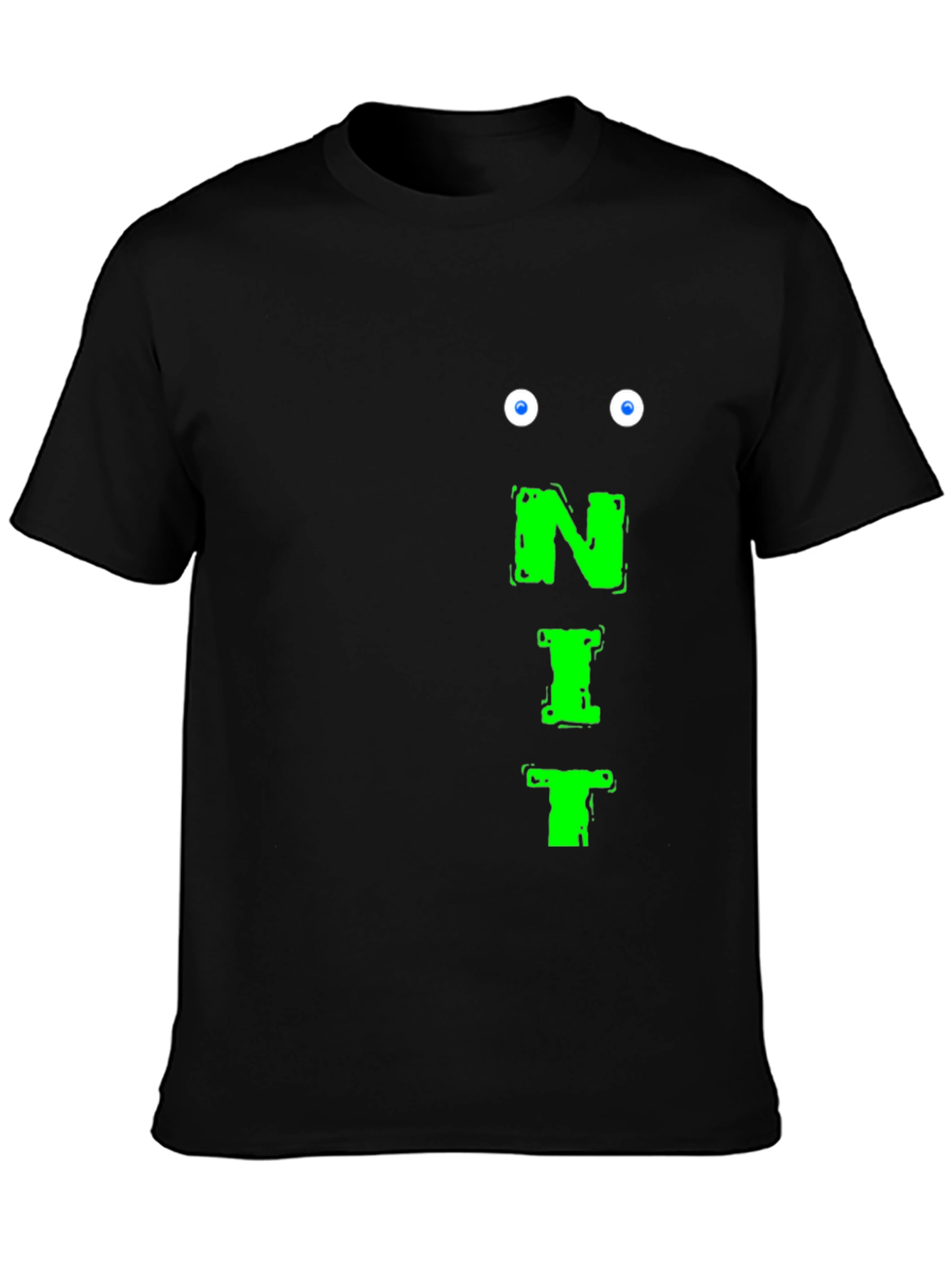 NIT Graphic Tee - Funky Eye Print Black T-Shirt