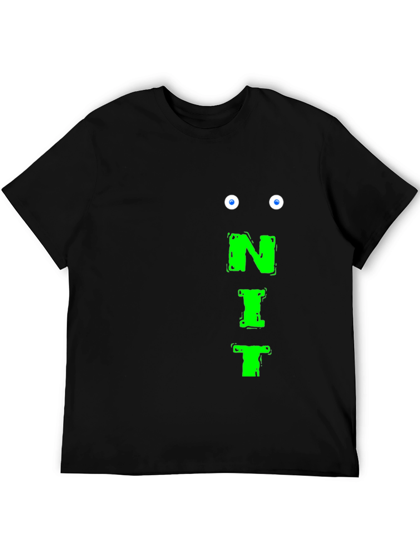 NIT Graphic Tee - Funky Eye Print Black T-Shirt