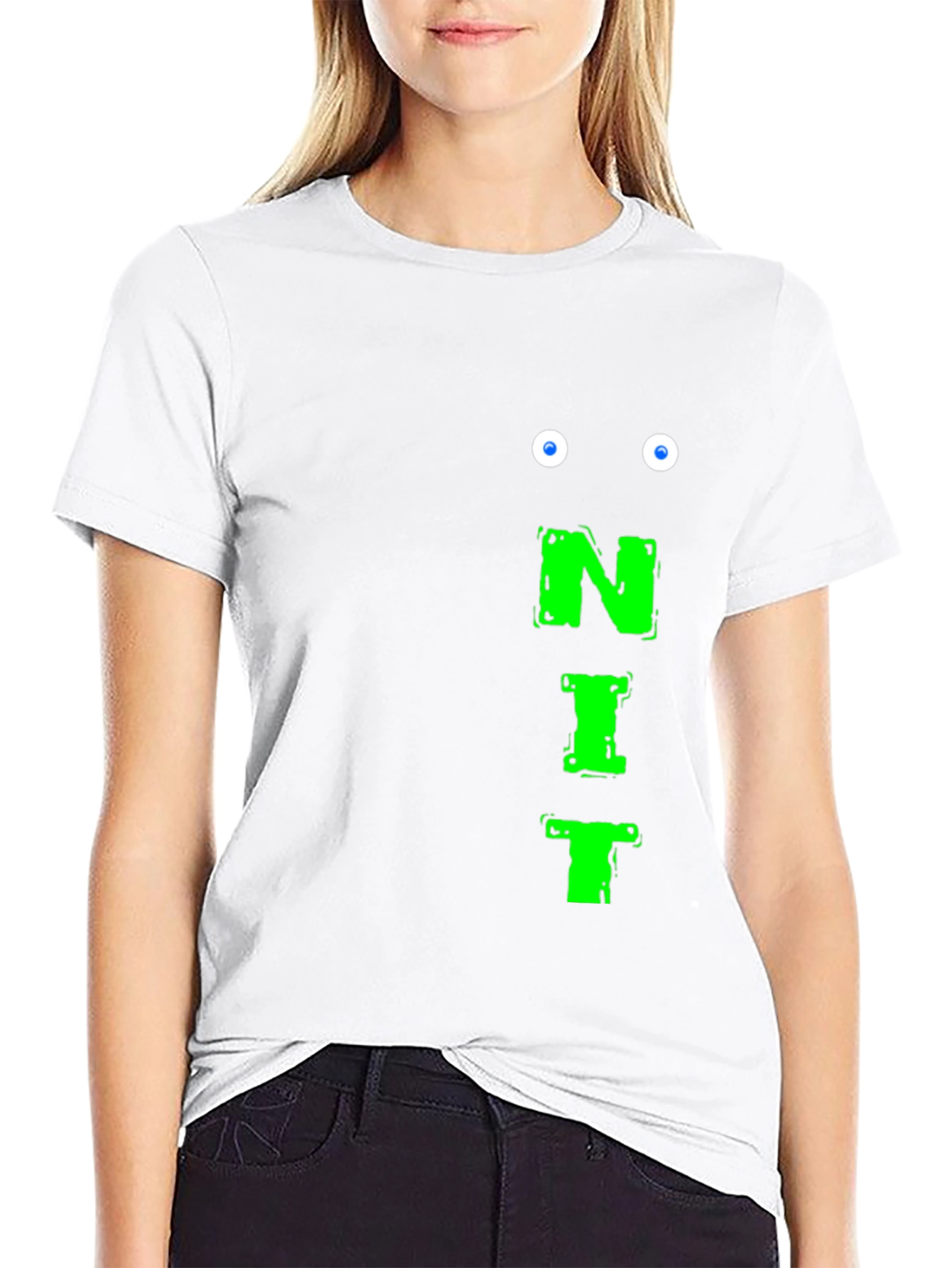 NIT Graphic Tee - Funky Eye Print Black T-Shirt
