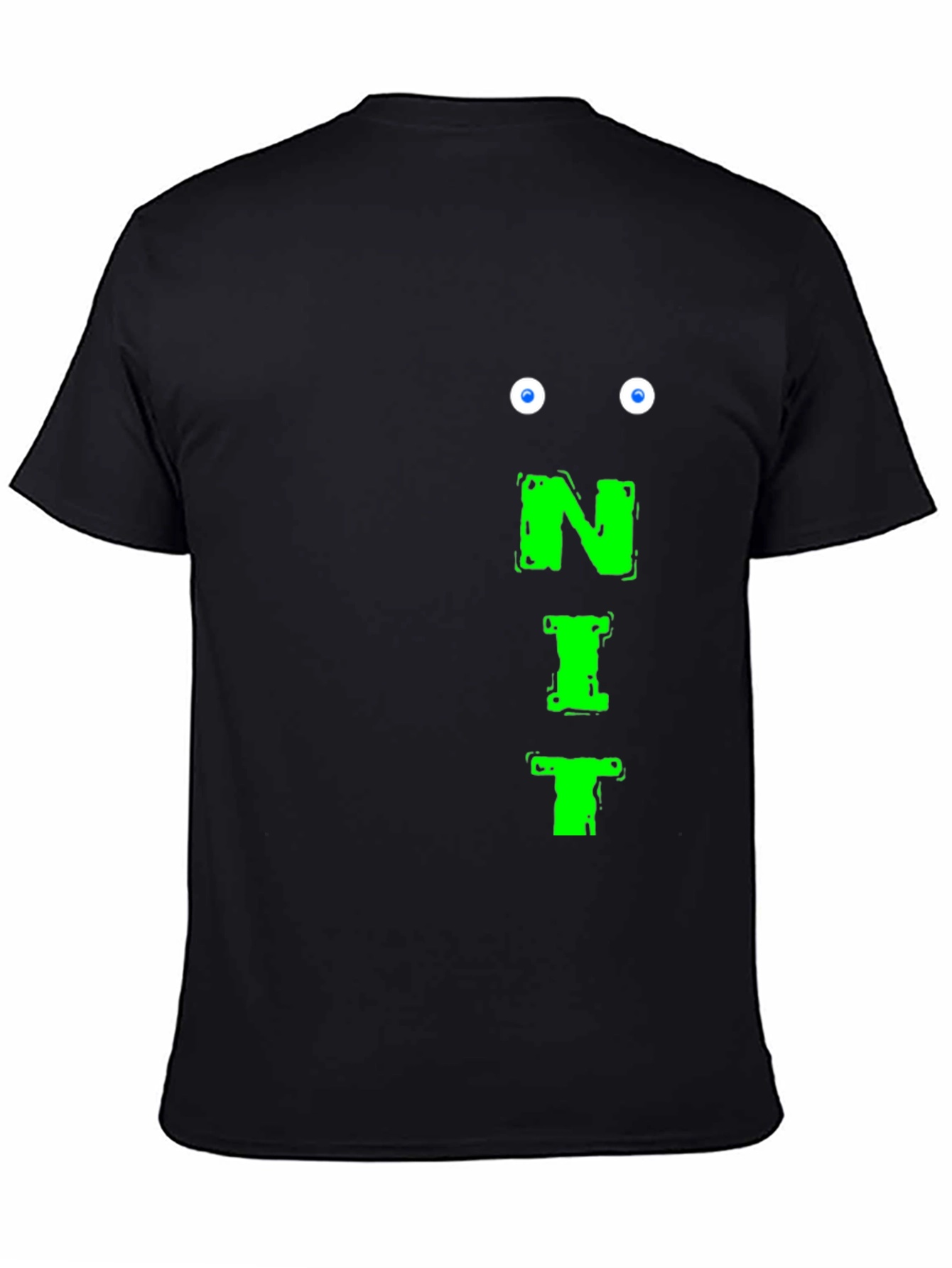 NIT Graphic Tee - Funky Eye Print Black T-Shirt