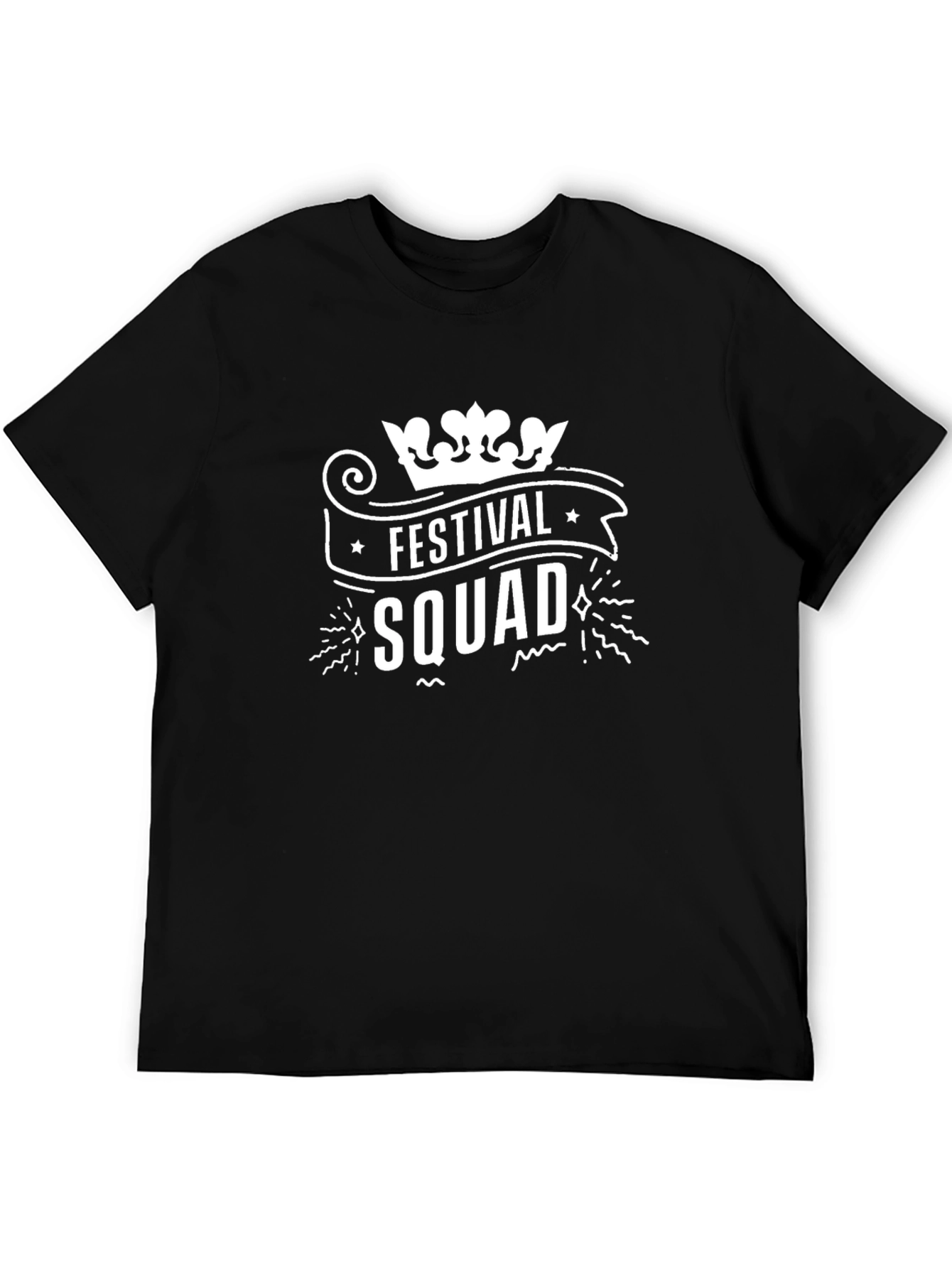 Festival Squad Graphic T-Shirt - Black Cotton Tee