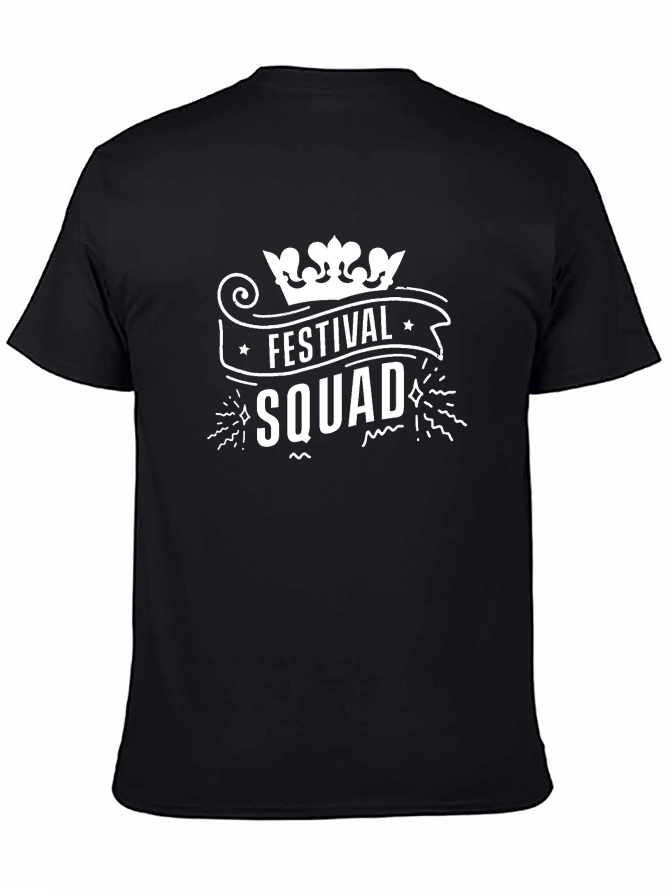 Festival Squad Graphic T-Shirt - Black Cotton Tee