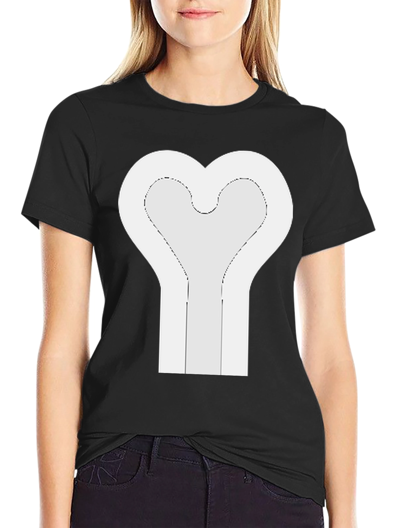 Heart Bone Graphic Tee - Unique Design