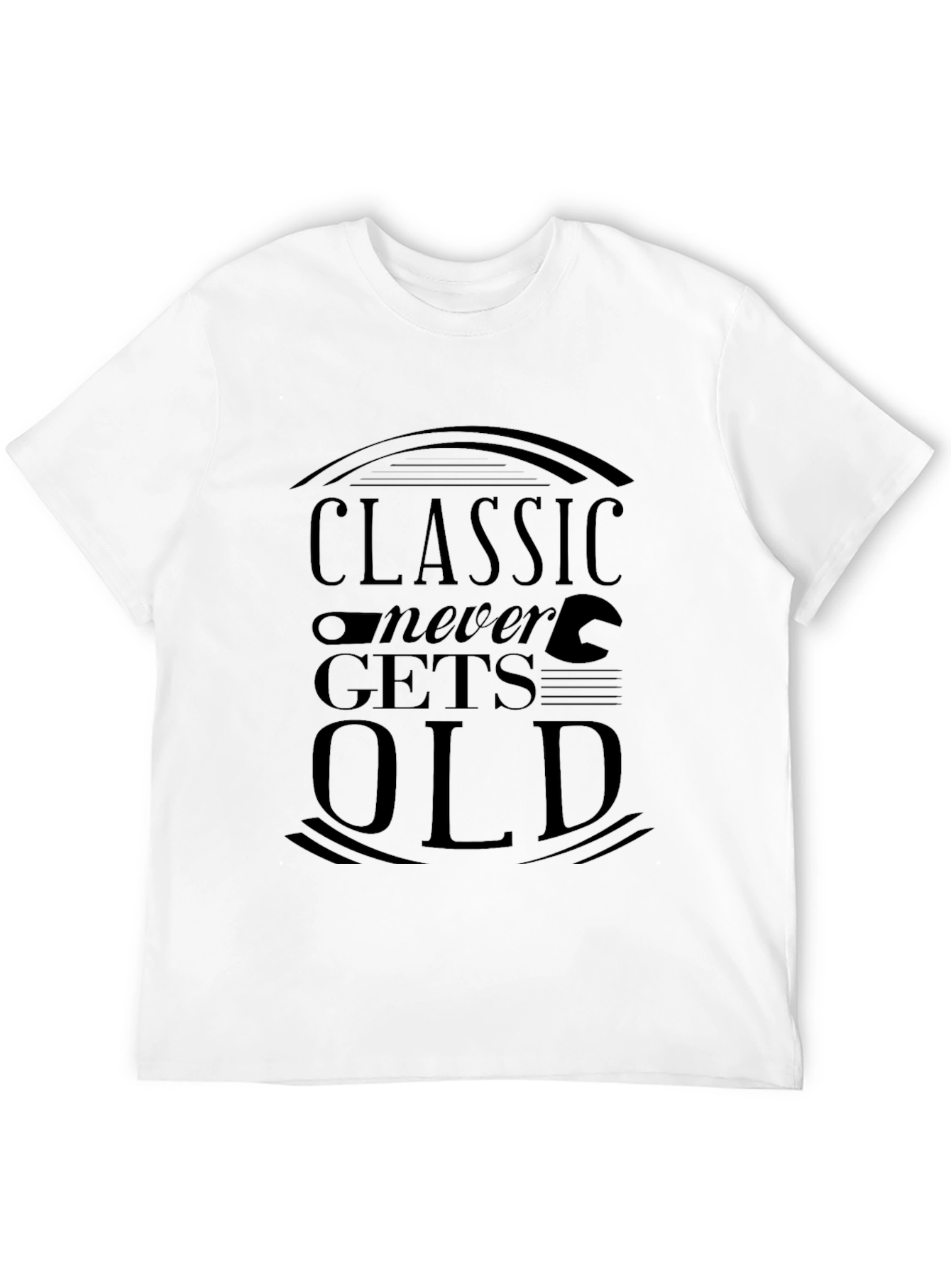 Classic Never Gets Old Graphic Tee - Black