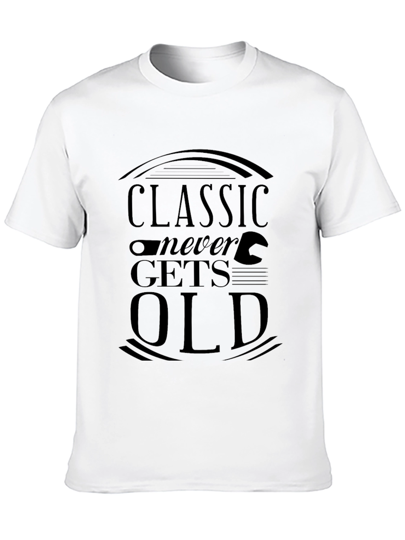 Classic Never Gets Old Graphic Tee - Black
