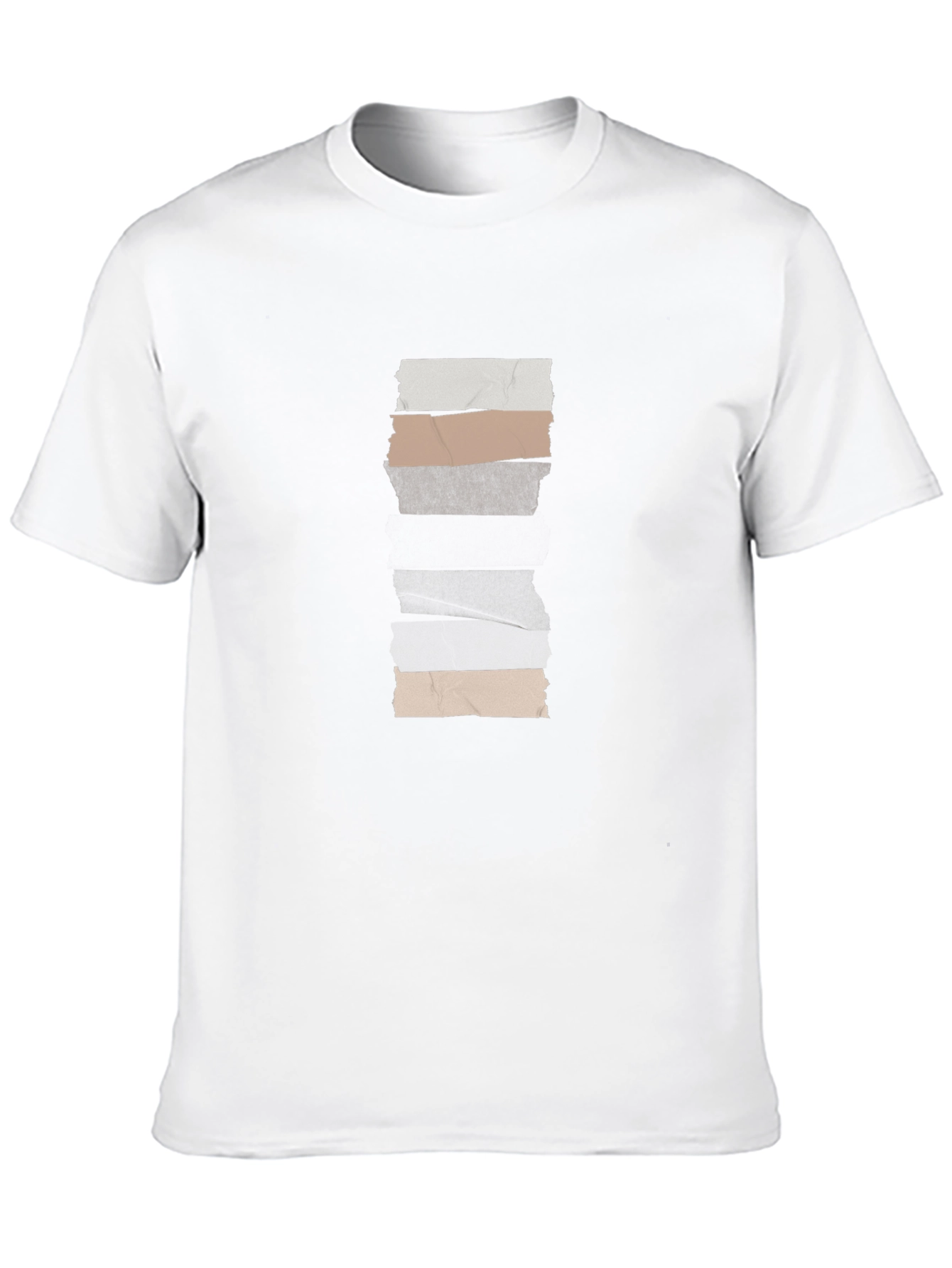 Modern Minimalist Striped Crew Neck Tee