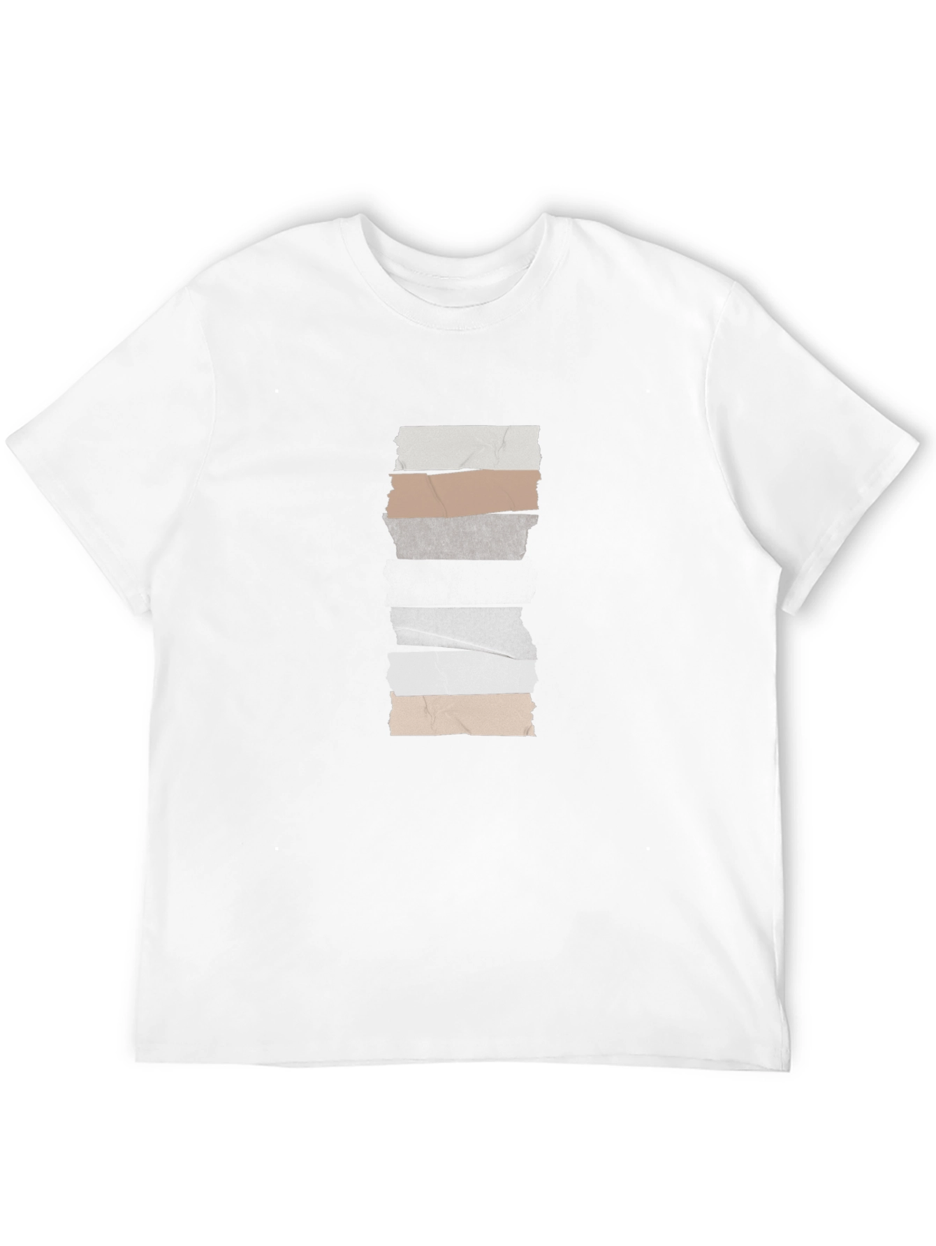 Modern Minimalist Striped Crew Neck Tee