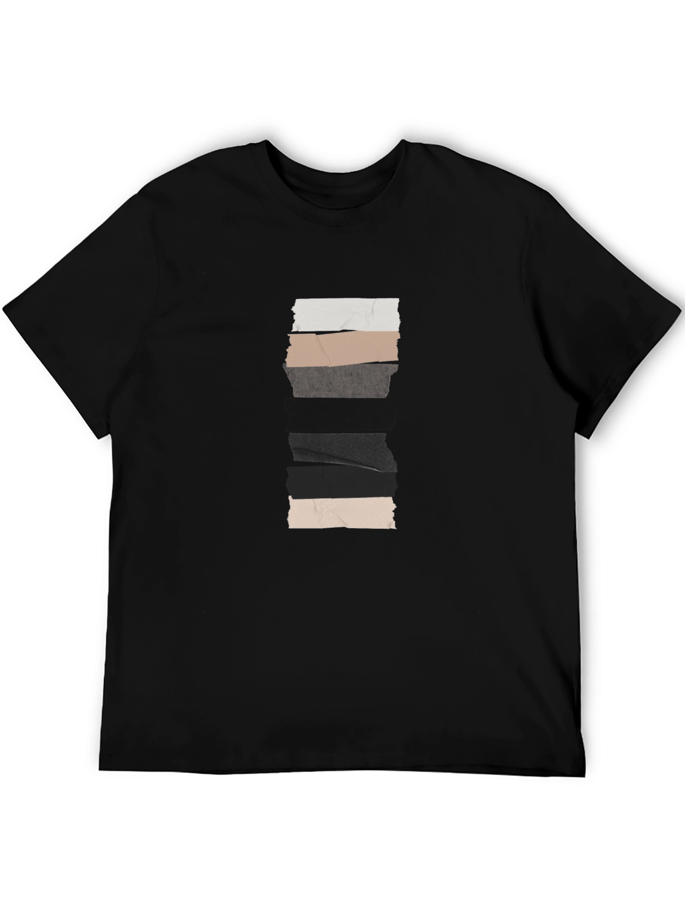Modern Minimalist Striped Crew Neck Tee