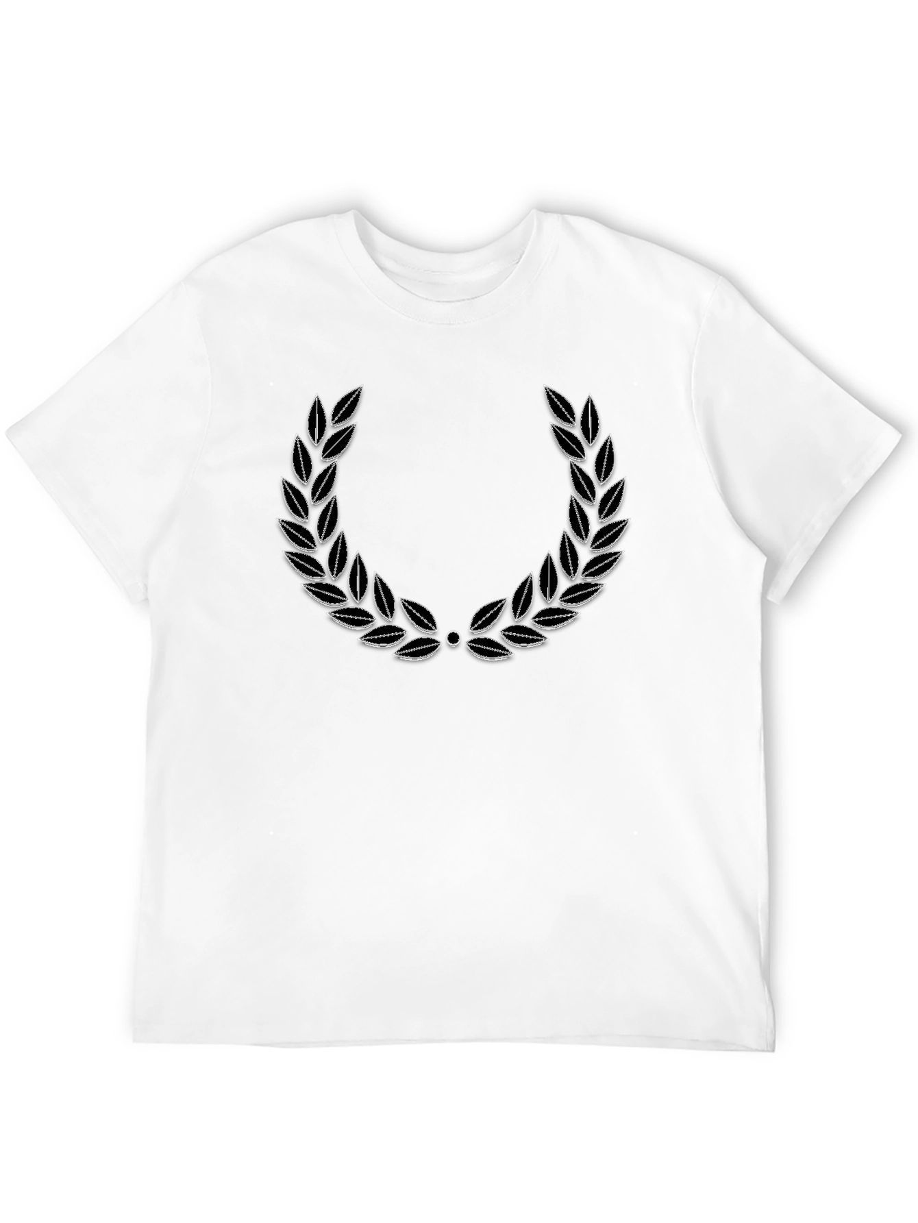 Classic Laurel Wreath Graphic Tee - Black