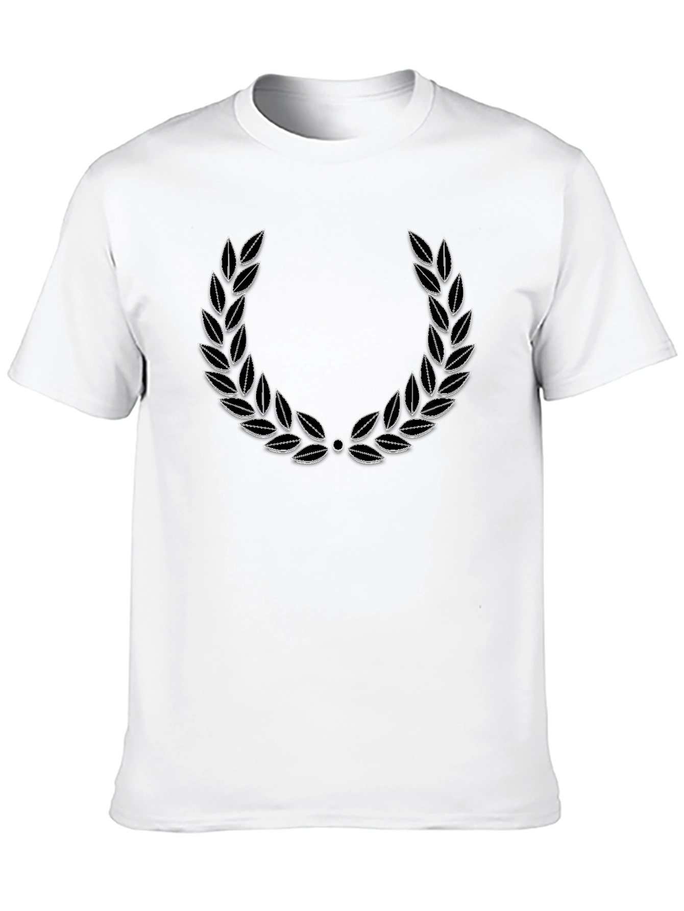 Classic Laurel Wreath Graphic Tee - Black