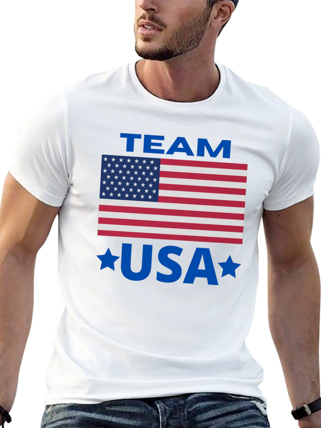 Team USA Graphic Tee - Patriotic American Flag Shirt