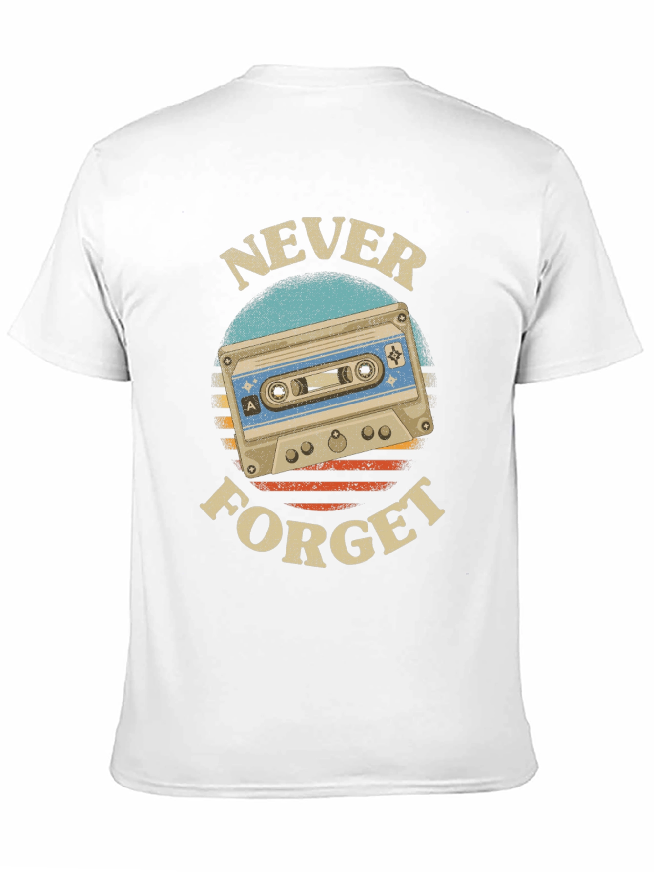 Retro Cassette Tape Never Forget Graphic Tee
