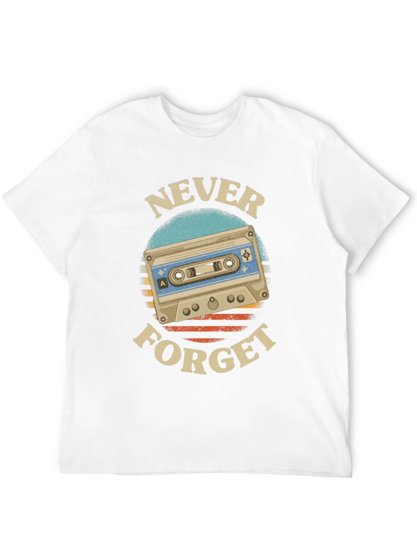 Retro Cassette Tape Never Forget Graphic Tee