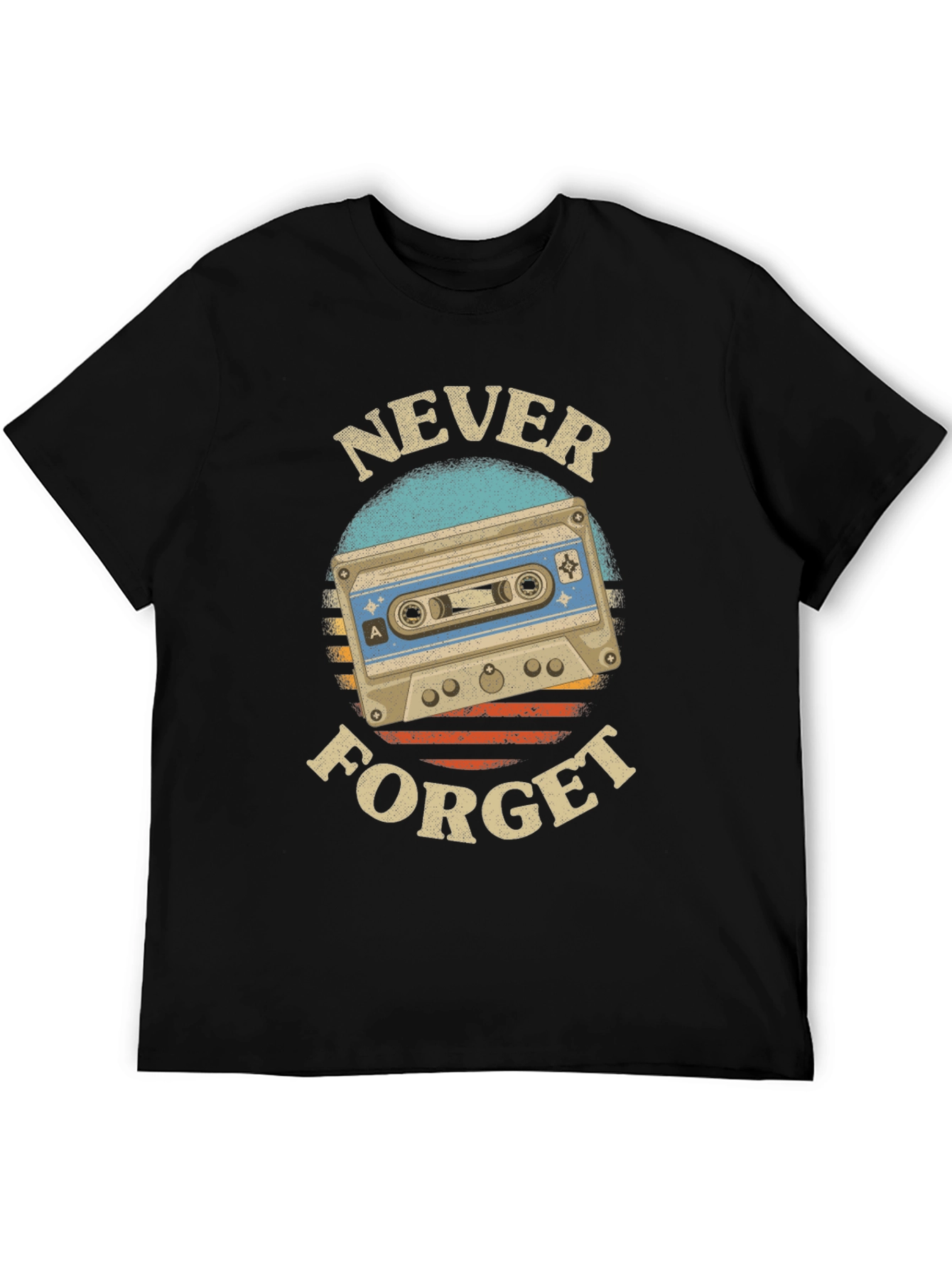 Retro Cassette Tape Never Forget Graphic Tee