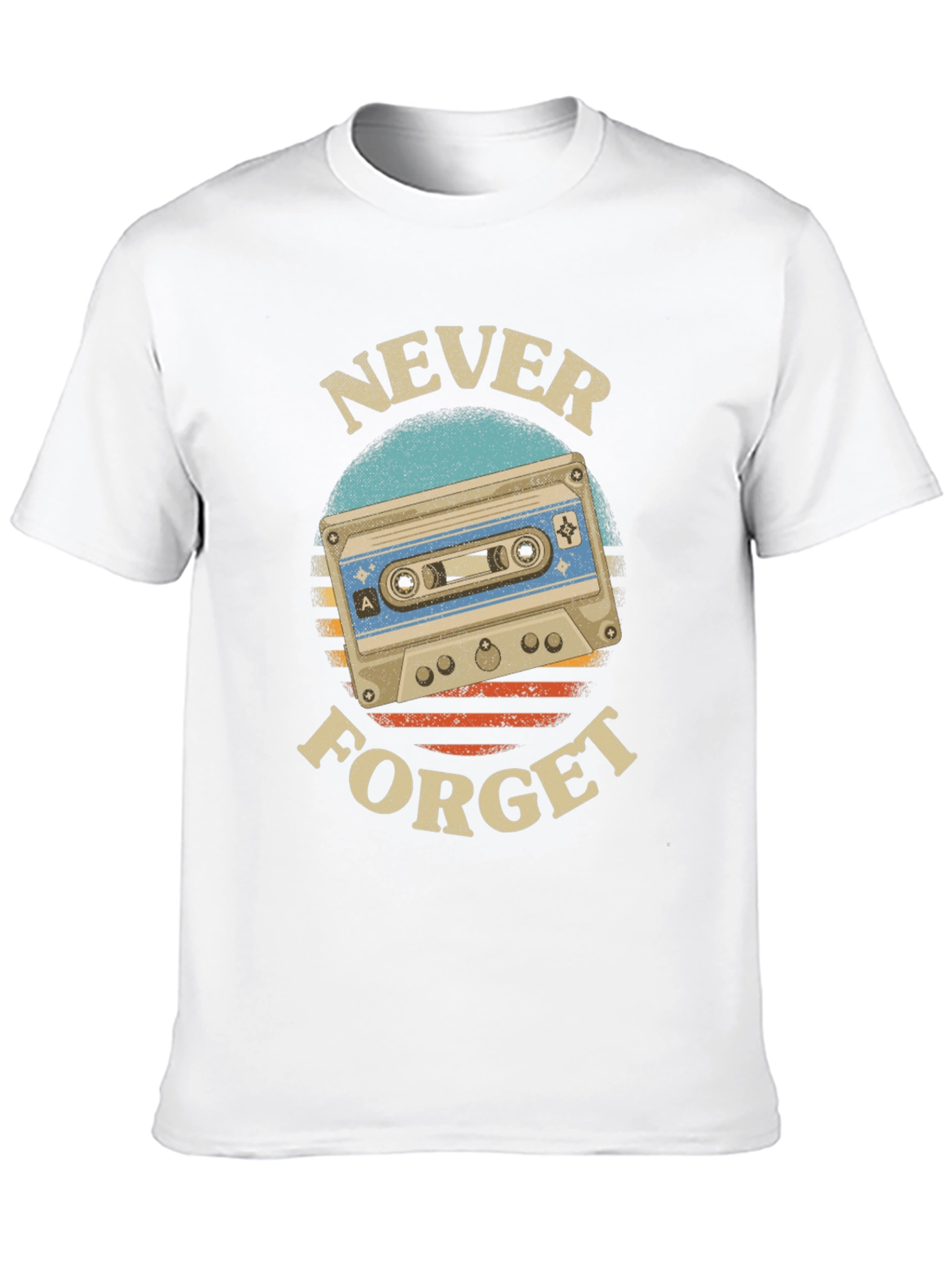 Retro Cassette Tape Never Forget Graphic Tee