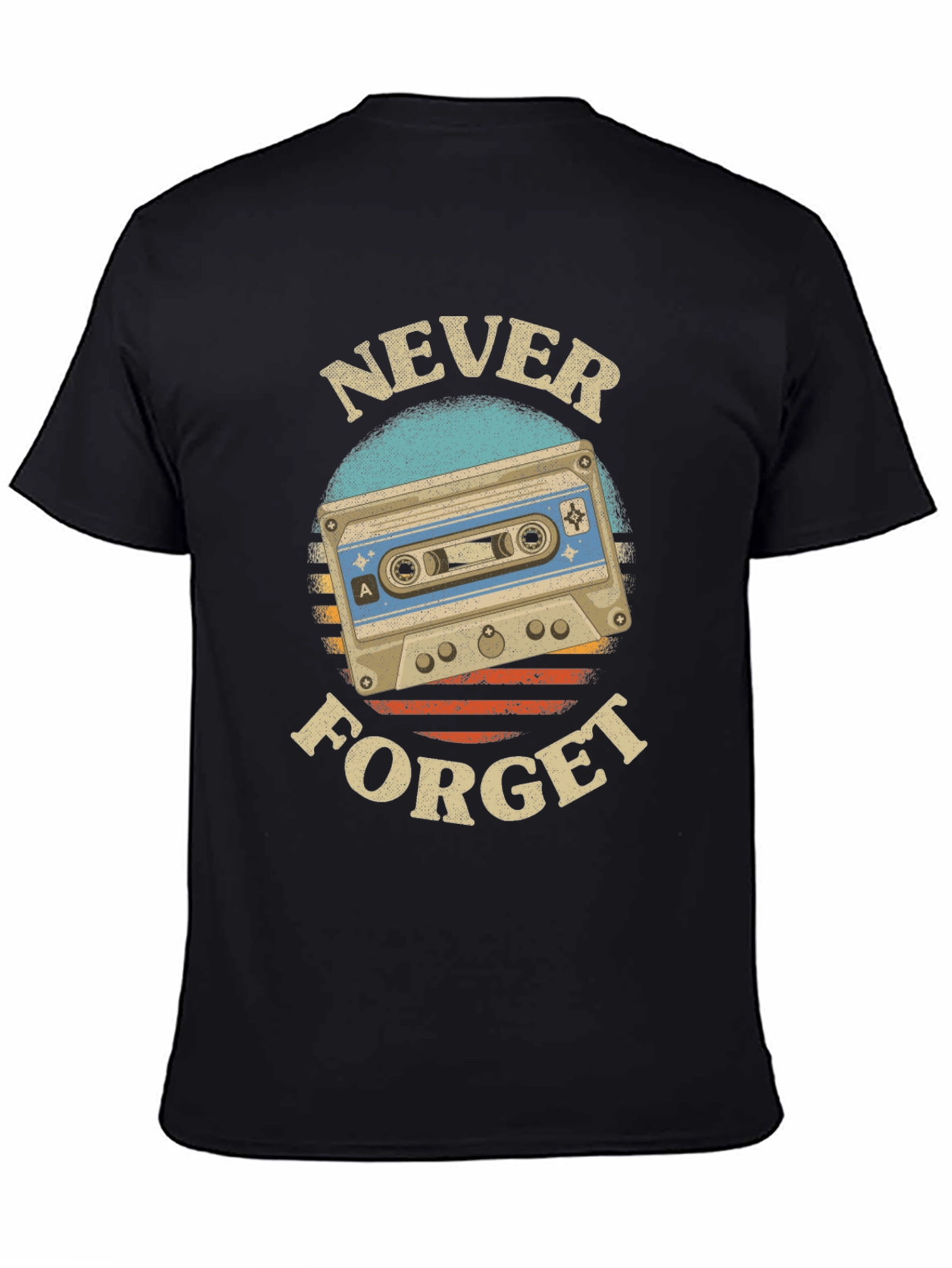 Retro Cassette Tape Never Forget Graphic Tee