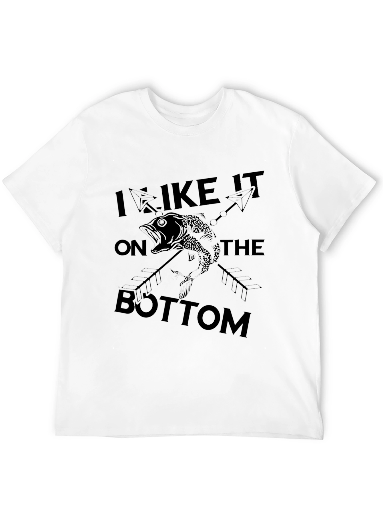 I Like It on the Bottom Fishing Graphic T-Shirt