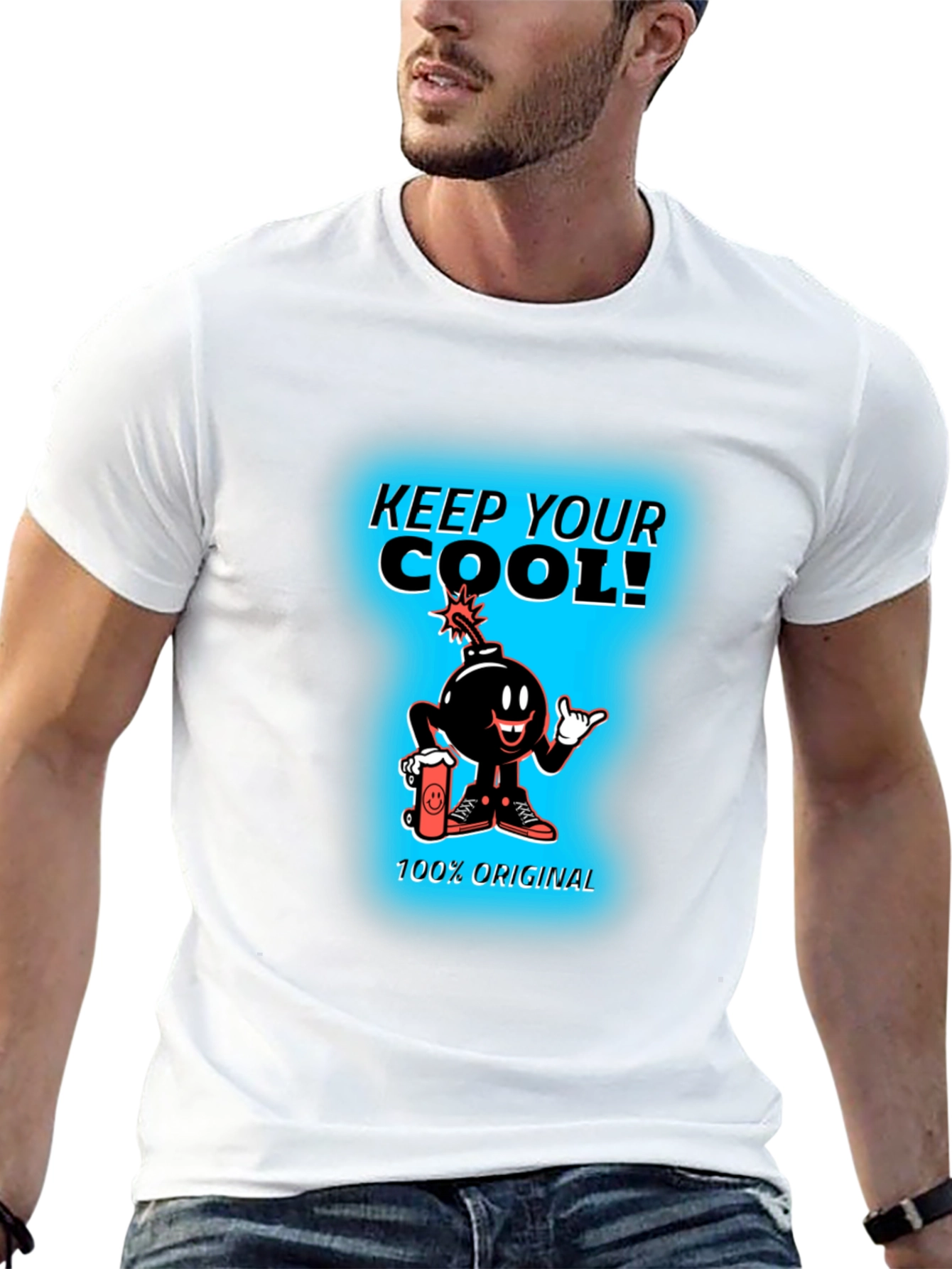 Keep Your Cool Cartoon Bomb Black T-Shirt