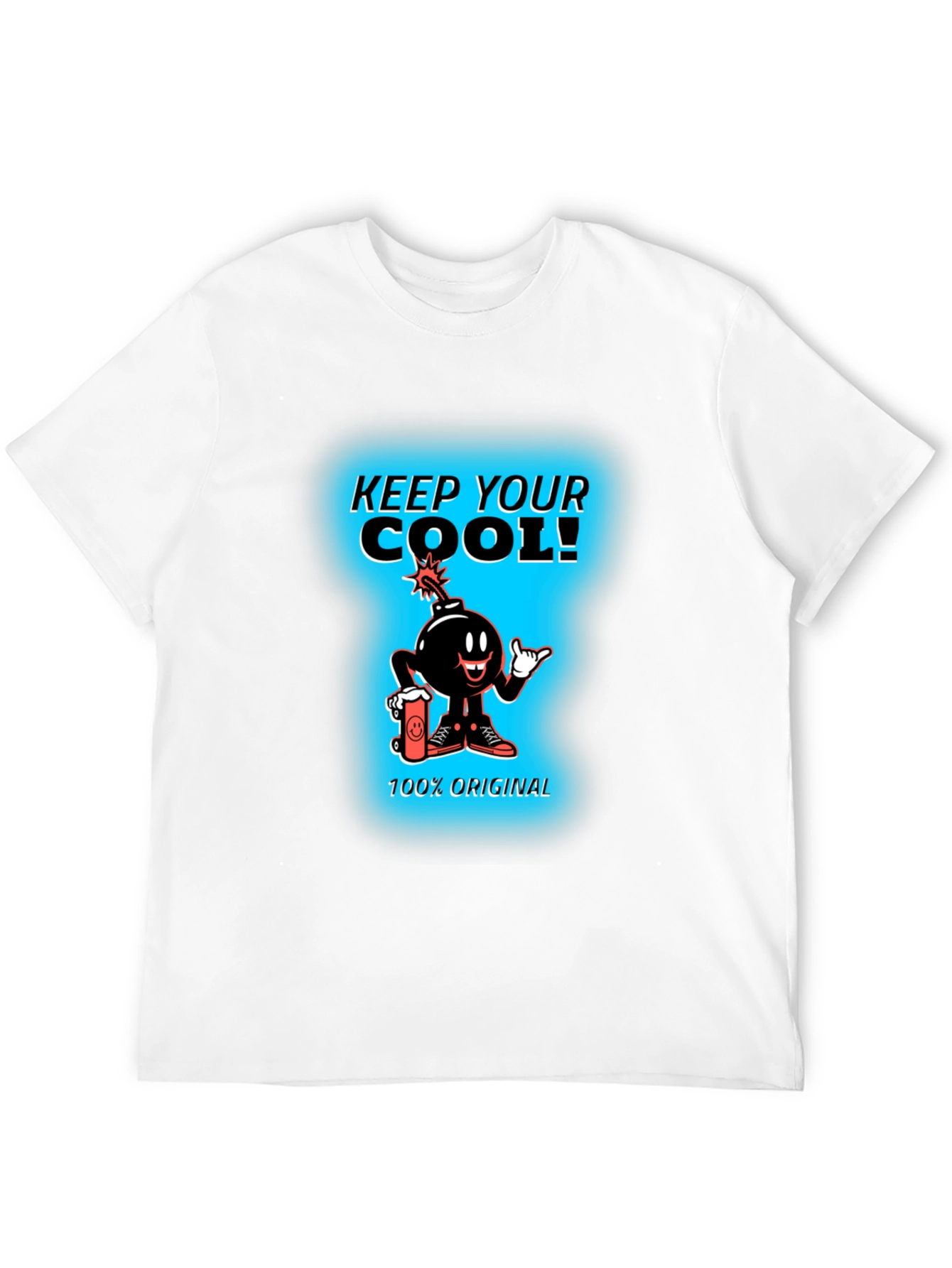Keep Your Cool Cartoon Bomb Black T-Shirt