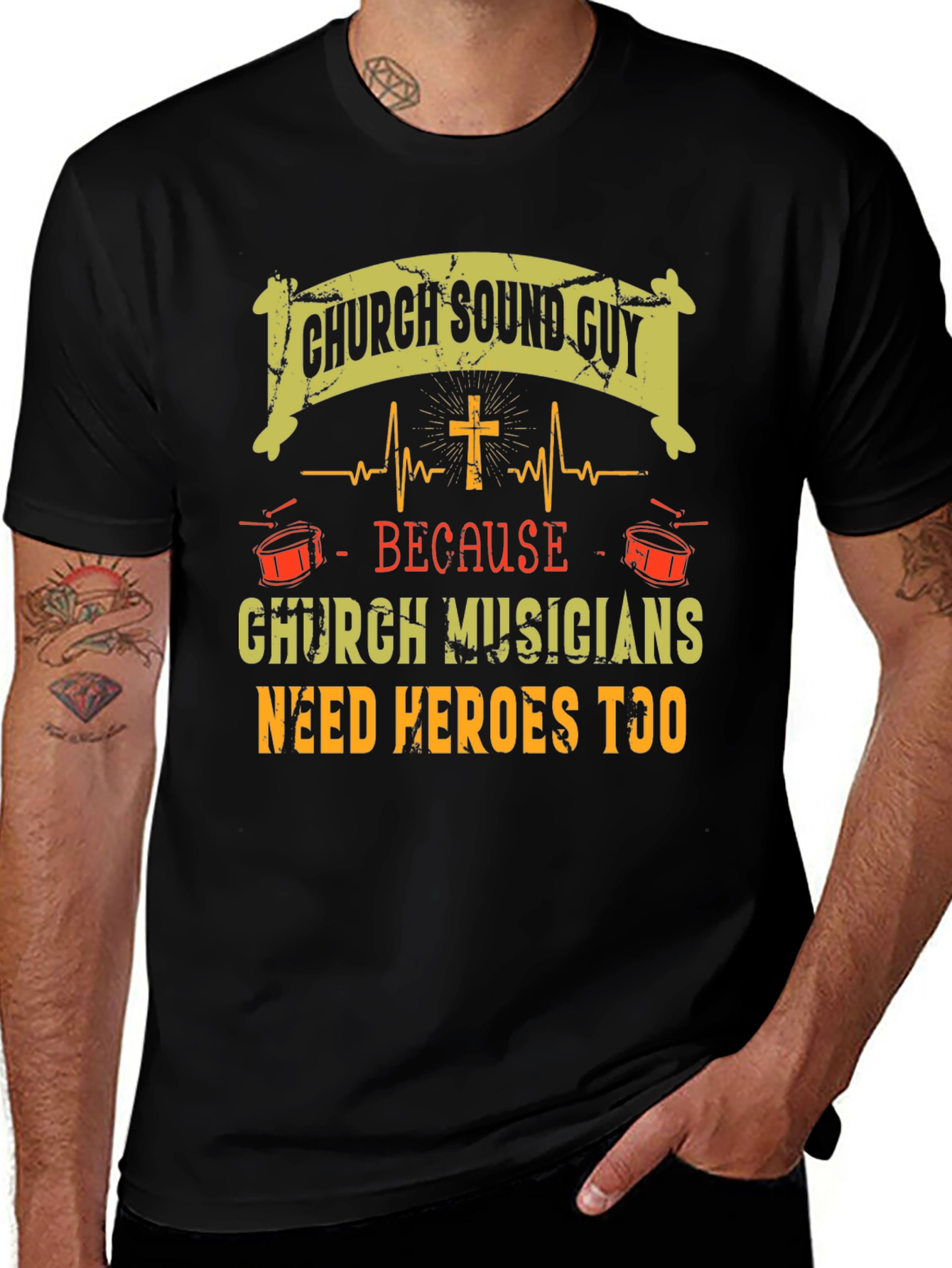 Church Sound Guy T-Shirt - Musicians Need Heroes Too