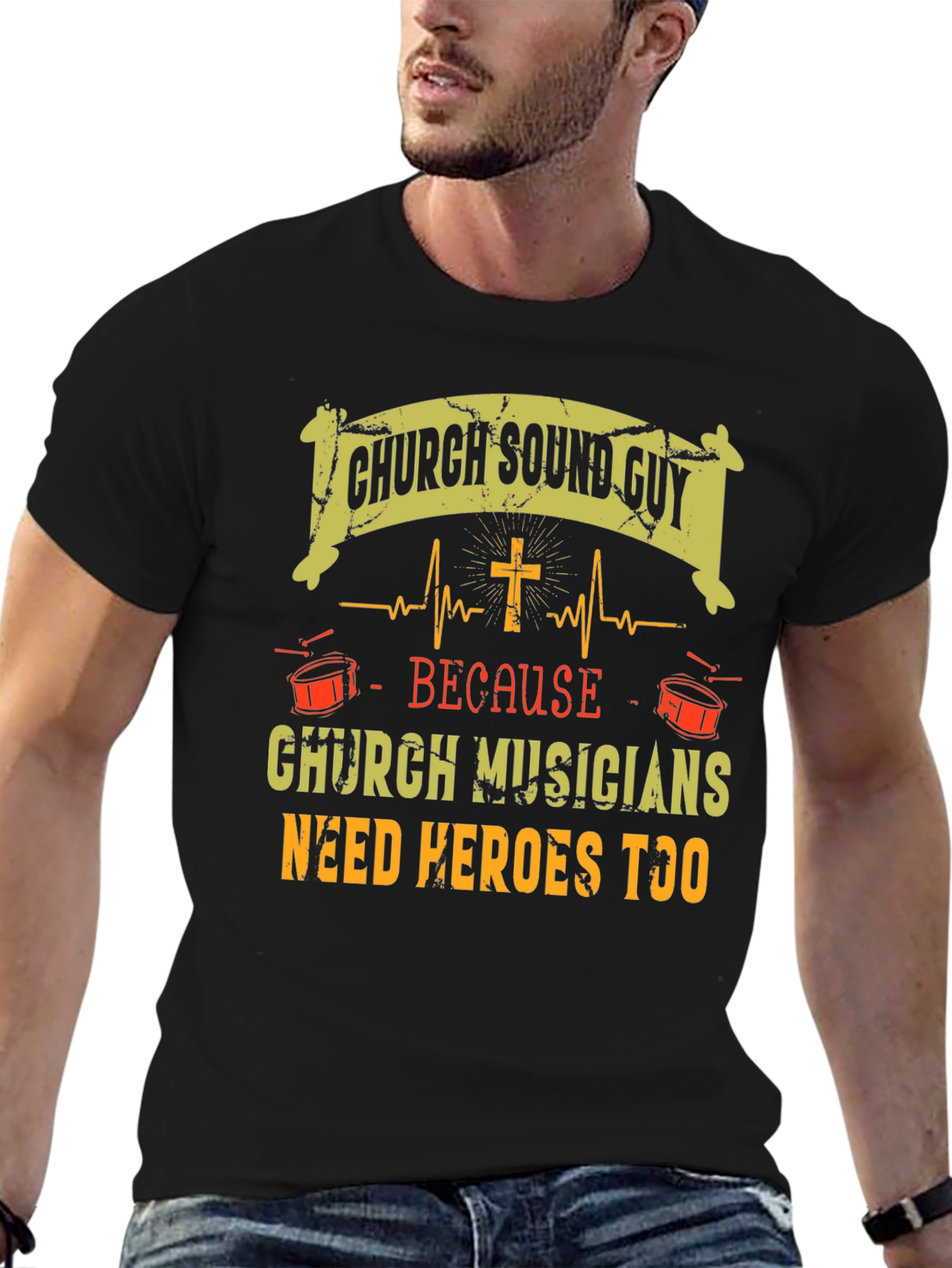 Church Sound Guy T-Shirt - Musicians Need Heroes Too